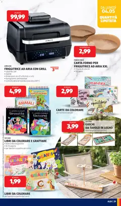 Anteprima del volantino Aldi volantino valido a partire dal 04.05.2026 | Pagina: 29 | Prodotti: Acqua, Pittura, Carta forno, Friggitrice