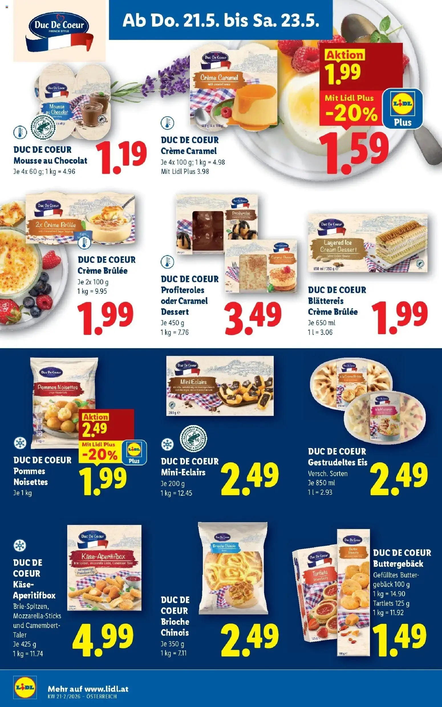 Lidl Flugblatt - Fohnsdorf, Neunkirchen, Graz gültig ab 21.05.2026 | Seite: 16 | Produkte: Eis, Butter, Käse, Creme
