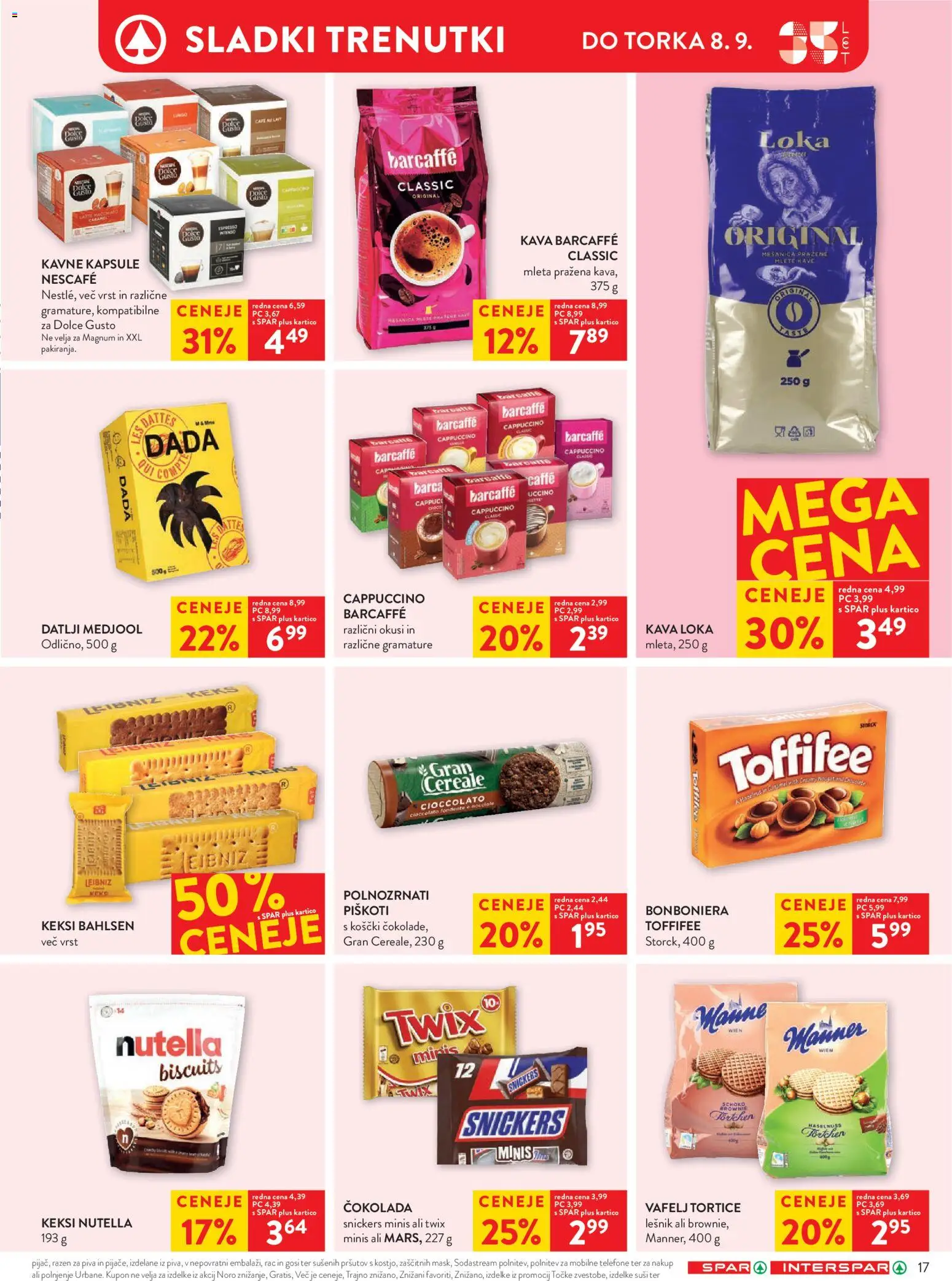 Novi Spar katalog ponudbe – veljaven od 02.09.2026 | Stran: 23 | Izdelki: Suši, Kavne kapsule, Bonboniera, Cokolada