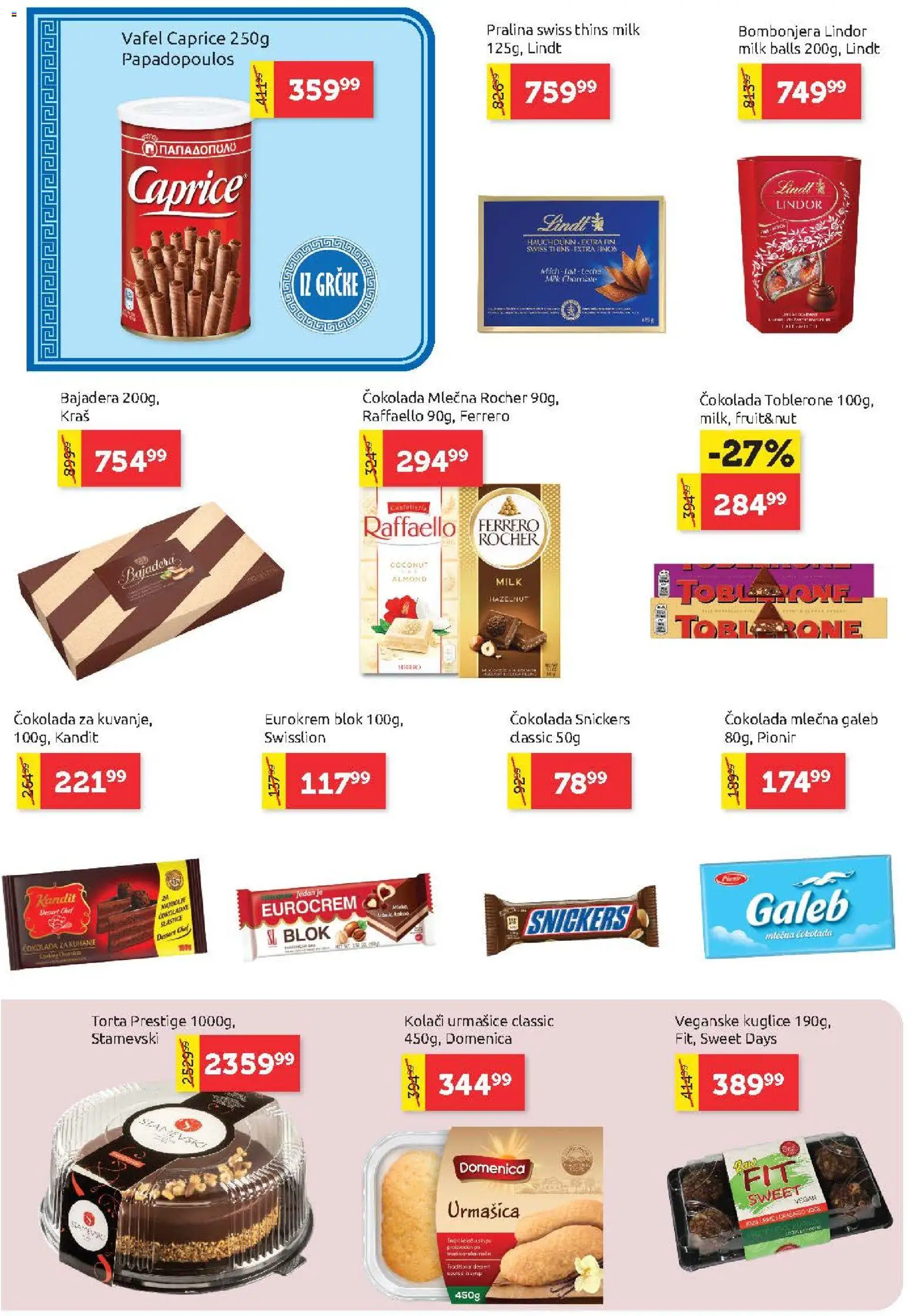 SuperVERO katalog - važi od 17.09.2026 | Strana: 16 | Proizvode: Snickers, Raffaello, Lindor, Eurocrem