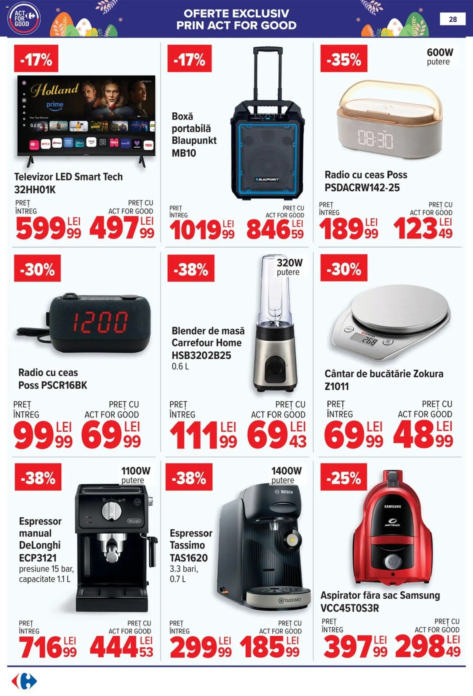 Noul catalog Carrefour – valabil de la 25.03.2026 | Pagină: 30 | Produse: Espressor, Radio, Blender, Bucătărie