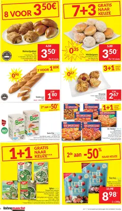 Igloo Diepvries spinazie Bladspinazie met mozzarella - 450g, Met Boursin kaas - 450g, Met uien - 500g, BIO gehakt met roomsaus - 450g of Alpro soja - 550g, Diepvries spinazie Bladspinazie met mozzarella - 450g, Met Boursin kaas - 450g, Met uien - 500g, BIO gehakt met roomsaus - 450g of Alpro soja - 550g - Voorbeeld van een folder van Intermarché, geldig van 07/07/2026 | Pagina: 8 | Producten: Gehakt, Mozzarella, Crème, Kaas