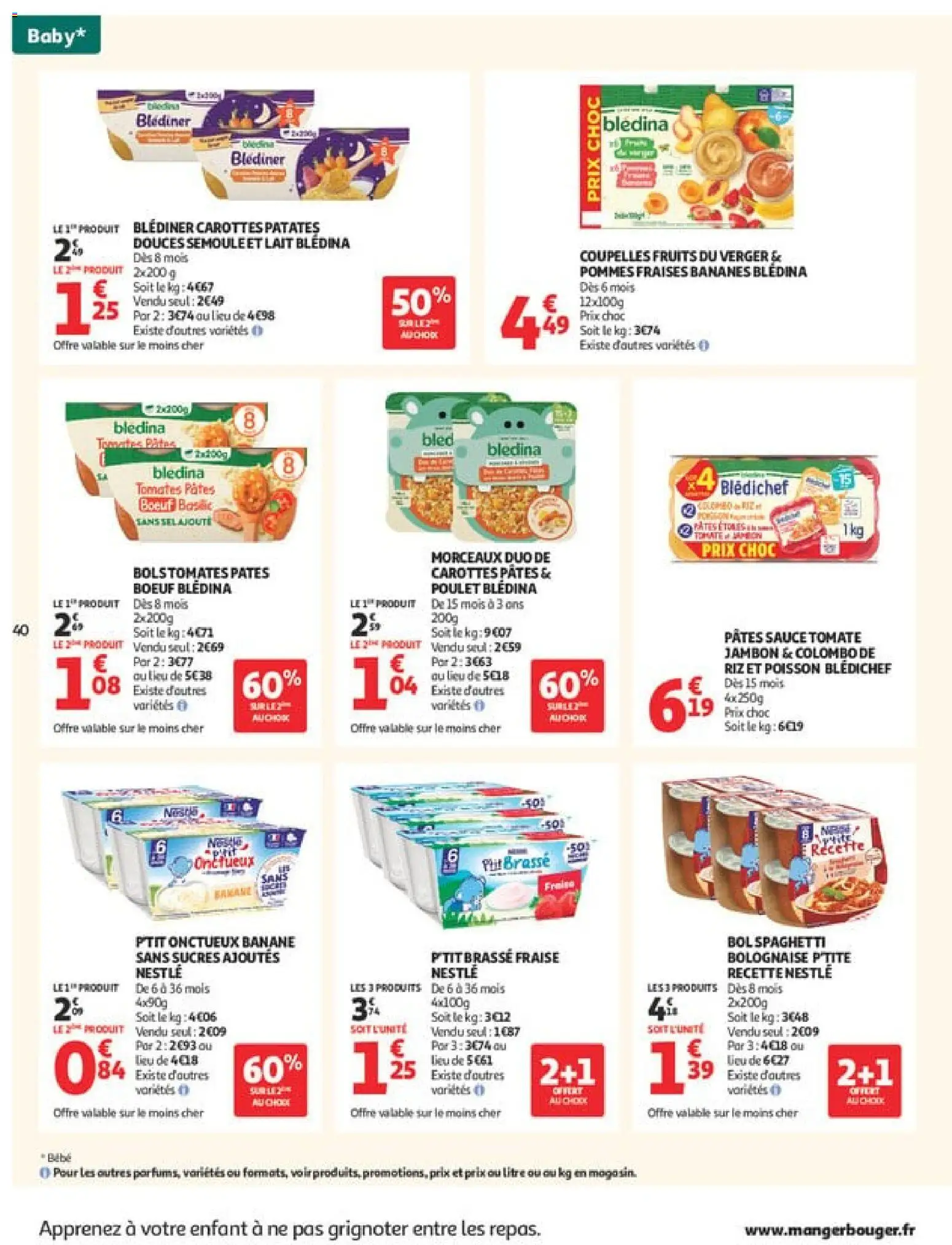 {H1} | Page: 42 | Produits: Semoule, Bananes, Fraises, Pâtes