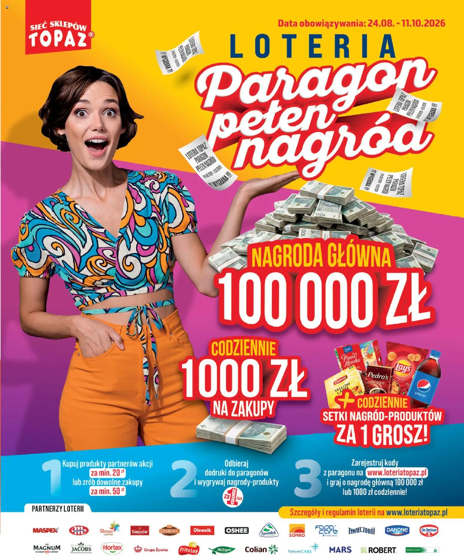 Topaz gazetka - Express od 10.09.2026 | Strona: 3 | Produkty: Pepsi, Oshee, Magnum, Ptasie mleczko