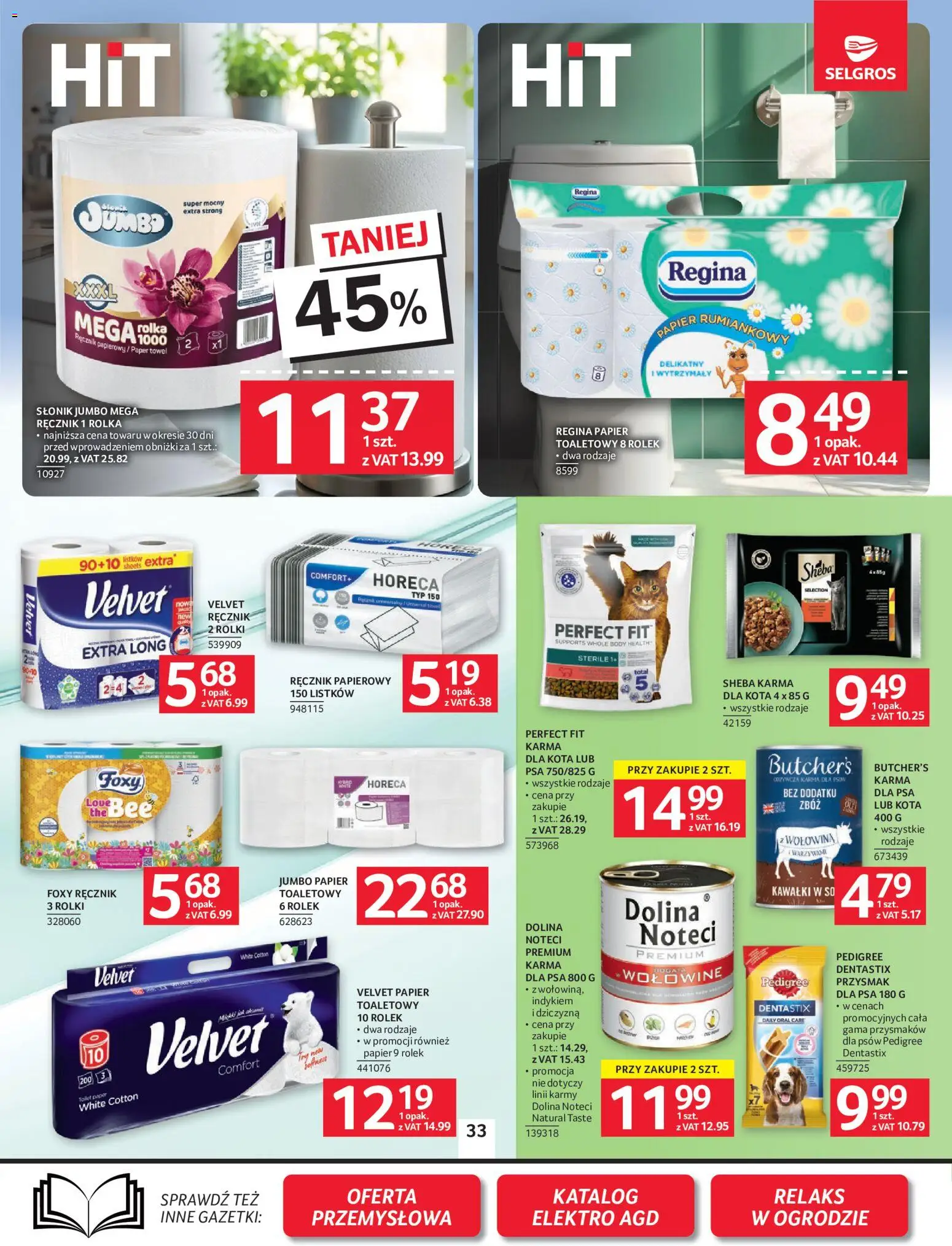 Selgros cash&carry gazetka od 07.05.2026 | Strona: 30 | Produkty: Rolki, Karma dla kota, Body, Ręcznik papierowy