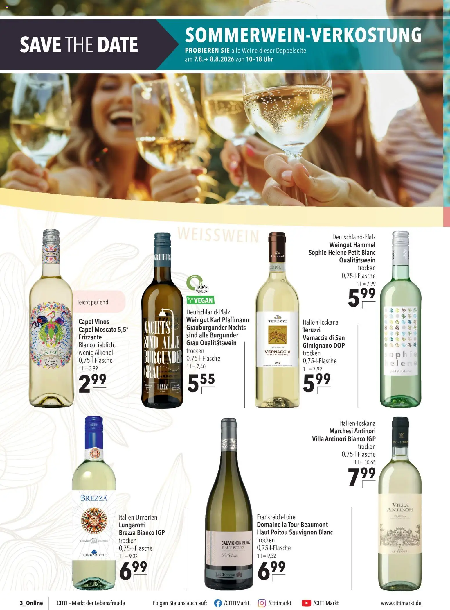 CITTI Markt Prospekt – gültig ab 05.08.2026 | Seite: 14 | Produkte: Weißwein, Uhr