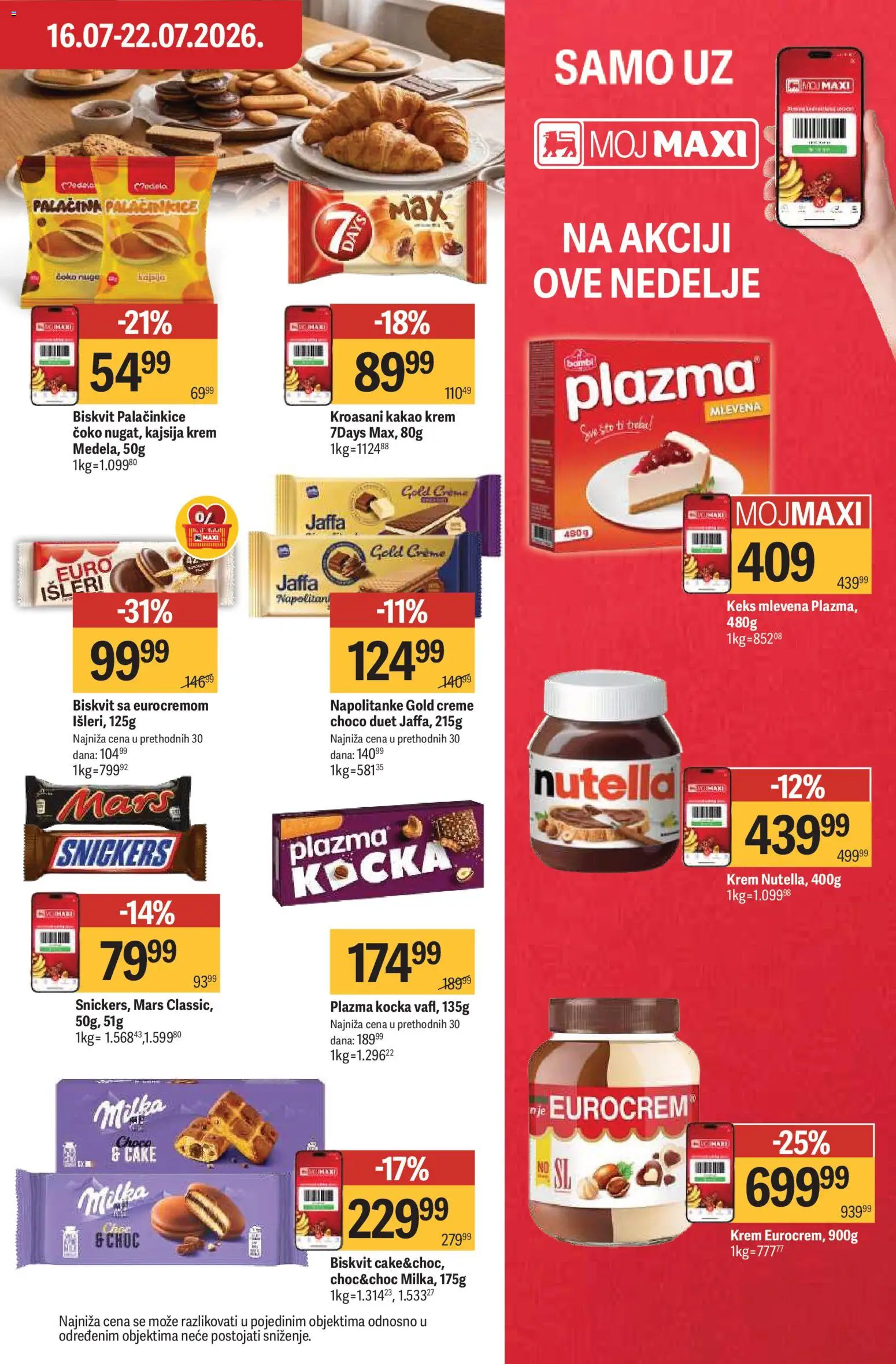 Maxi katalog - važi od 16.07.2026 | Strana: 29 | Proizvode: Plazma, 7days, Eurocrem, Napolitanke