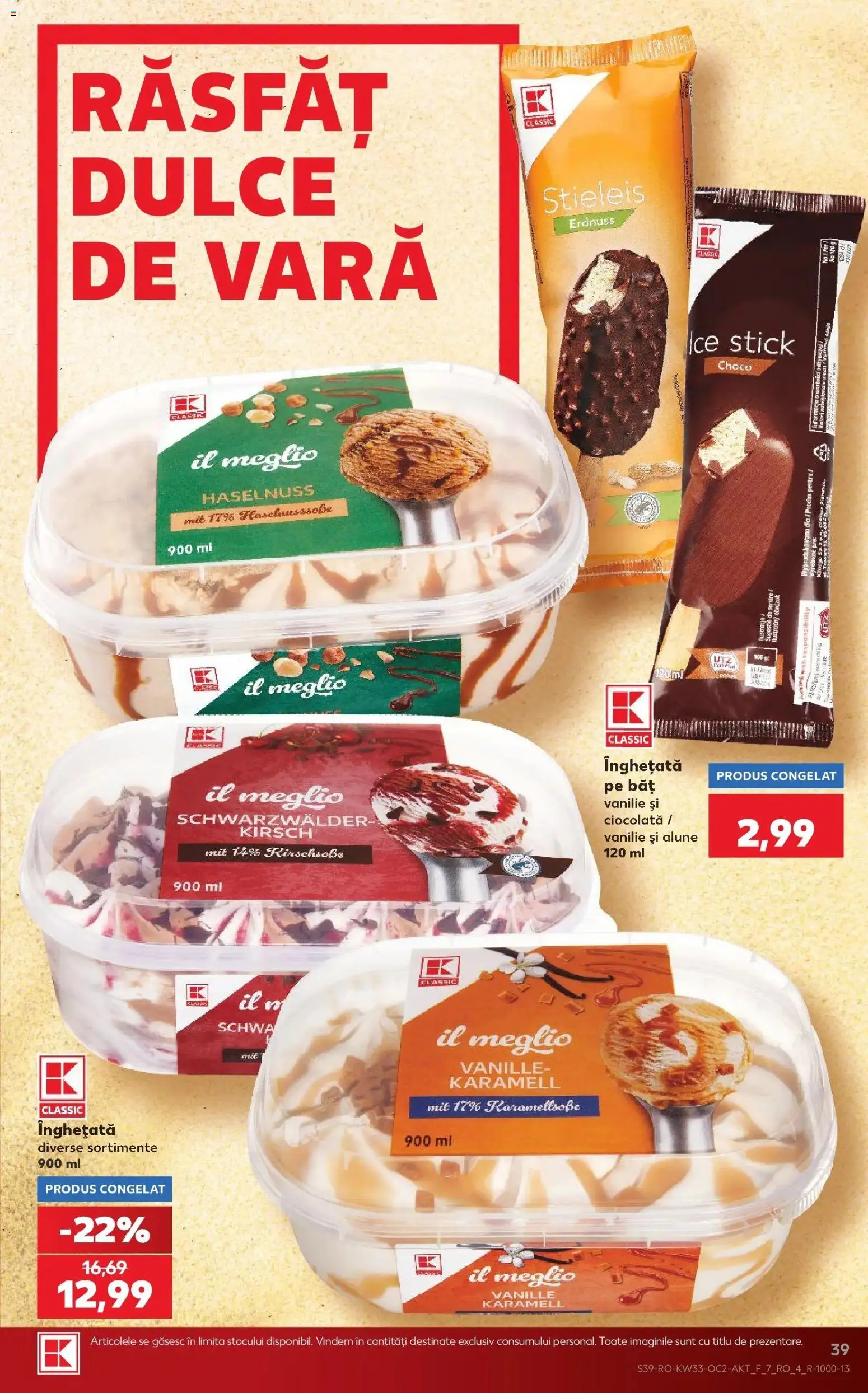 Kaufland Iași 12.08.2026 - Revista si Oferta | Pagină: 39 | Produse: Alune, Ciocolată, Înghețată