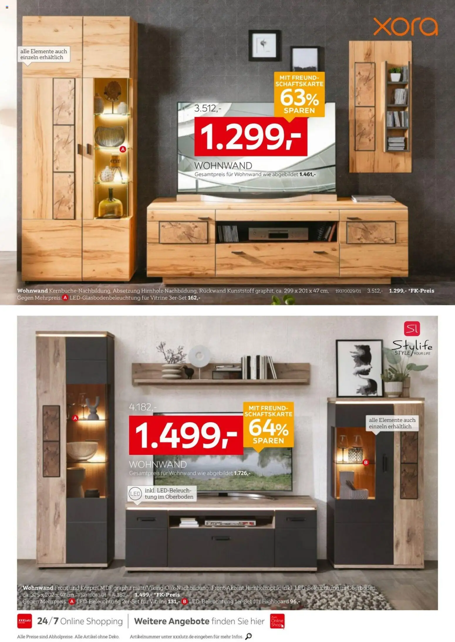 XXXLutz Wohnen Spezial – gültig ab 01.08.2026 | Seite: 4 | Produkte: Wohnwand, HIghboard, Vitrine