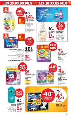 Super U - Prévisualisation de Super U - Les prix bas de la semaine valide à partir de 29/09/2026 | Page: 21 | Produits: Tablette, Ariel, Citron, Always