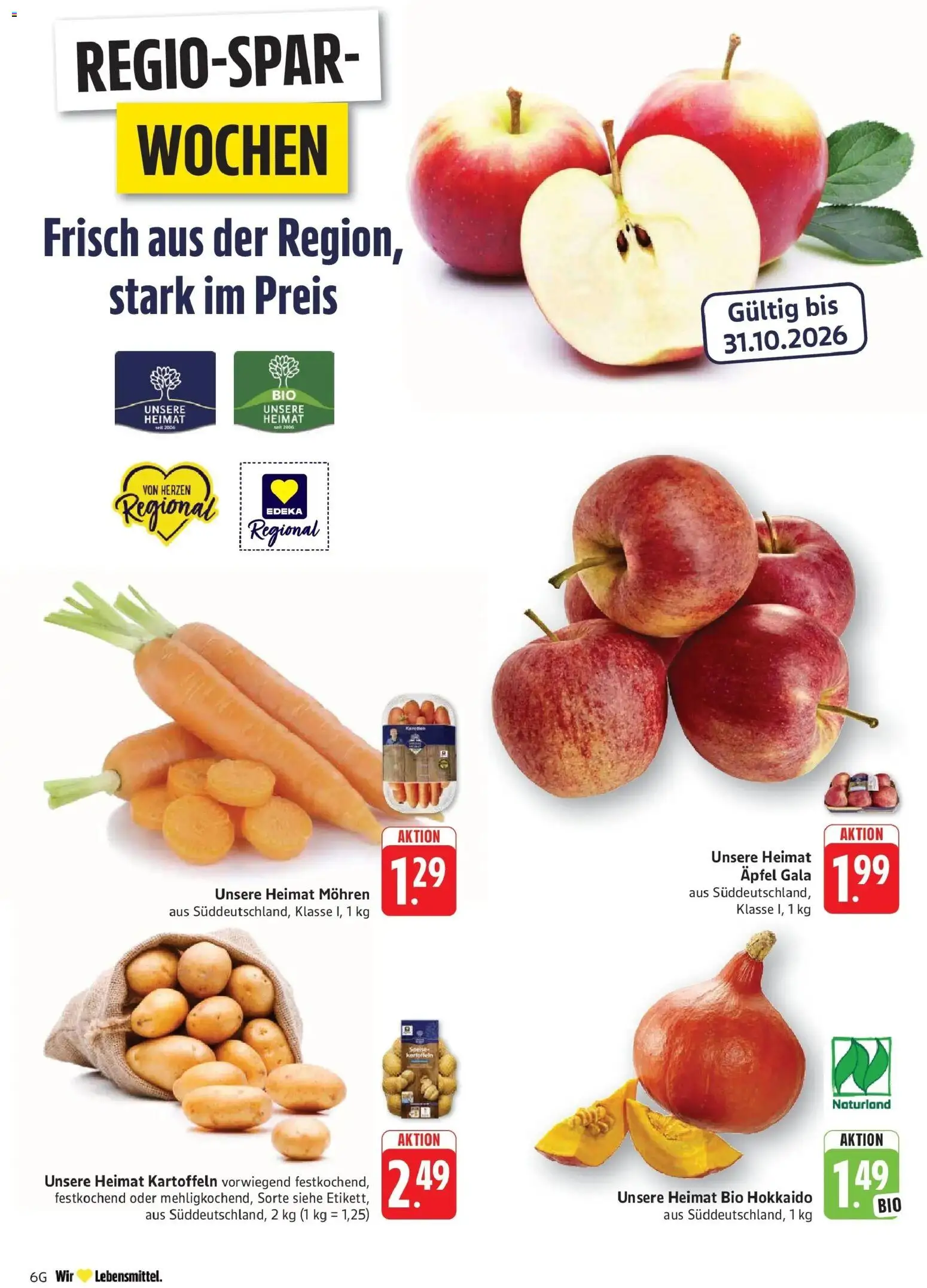 Edeka Prospekt Geislingen (ab 05.10.2026) » Angebote Online | Seite: 8 | Produkte: Äpfel, Mohren, Kartoffeln