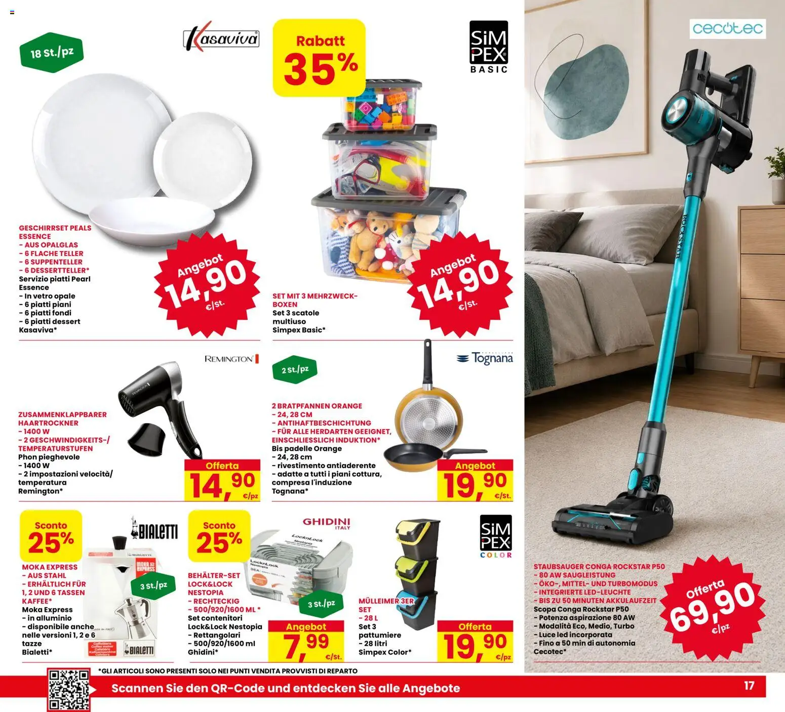 Volantino Eurospar del 06/08/2026 | Pagina: 17 | Prodotti: Piatti, Alluminio, Dessert, Luce LED