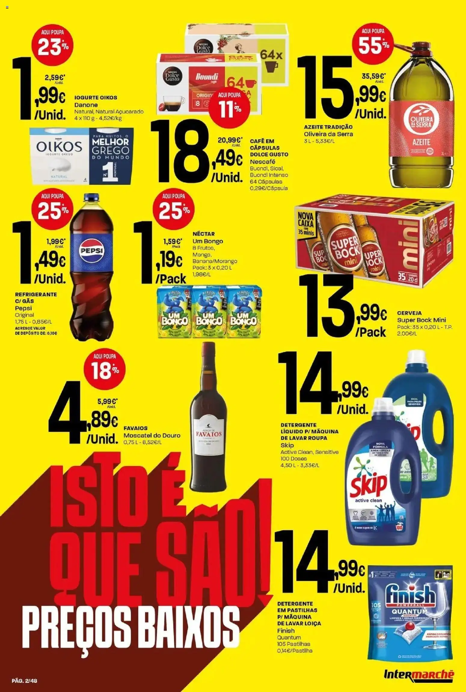 Intermarché - Isto é que são preços BAIXOS! │ válido de 28.05.2026 | Página: 2 | Produtos: Caixa, Iogurte, Café, Dolce gusto