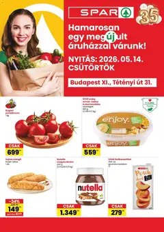 Spar Bp. XI., Tétényi út 31. üzlet megújulás - amely érvényes a következő dátumtól: 14.05.2026