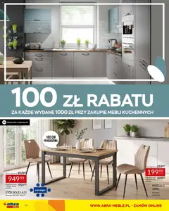 Pogląd oferty "Abra meble gazetka" - ważna od 11.09.2026 | Strona: 34 | Produkty: Stół, Krzesło, Ariel