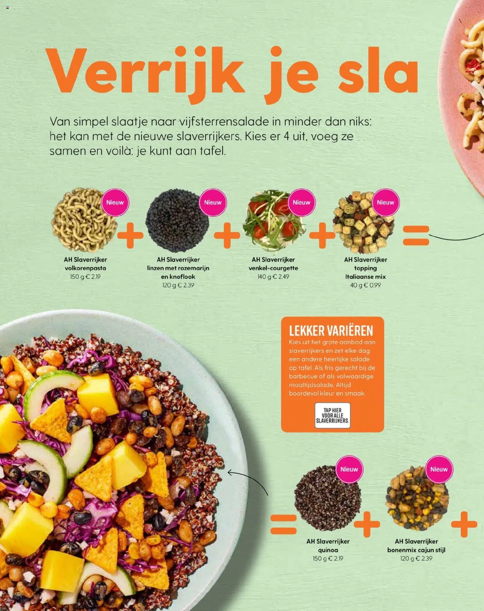 {H1} | Pagina: 108 | Producten: Pasta, Salade, Linzen, Knoflook