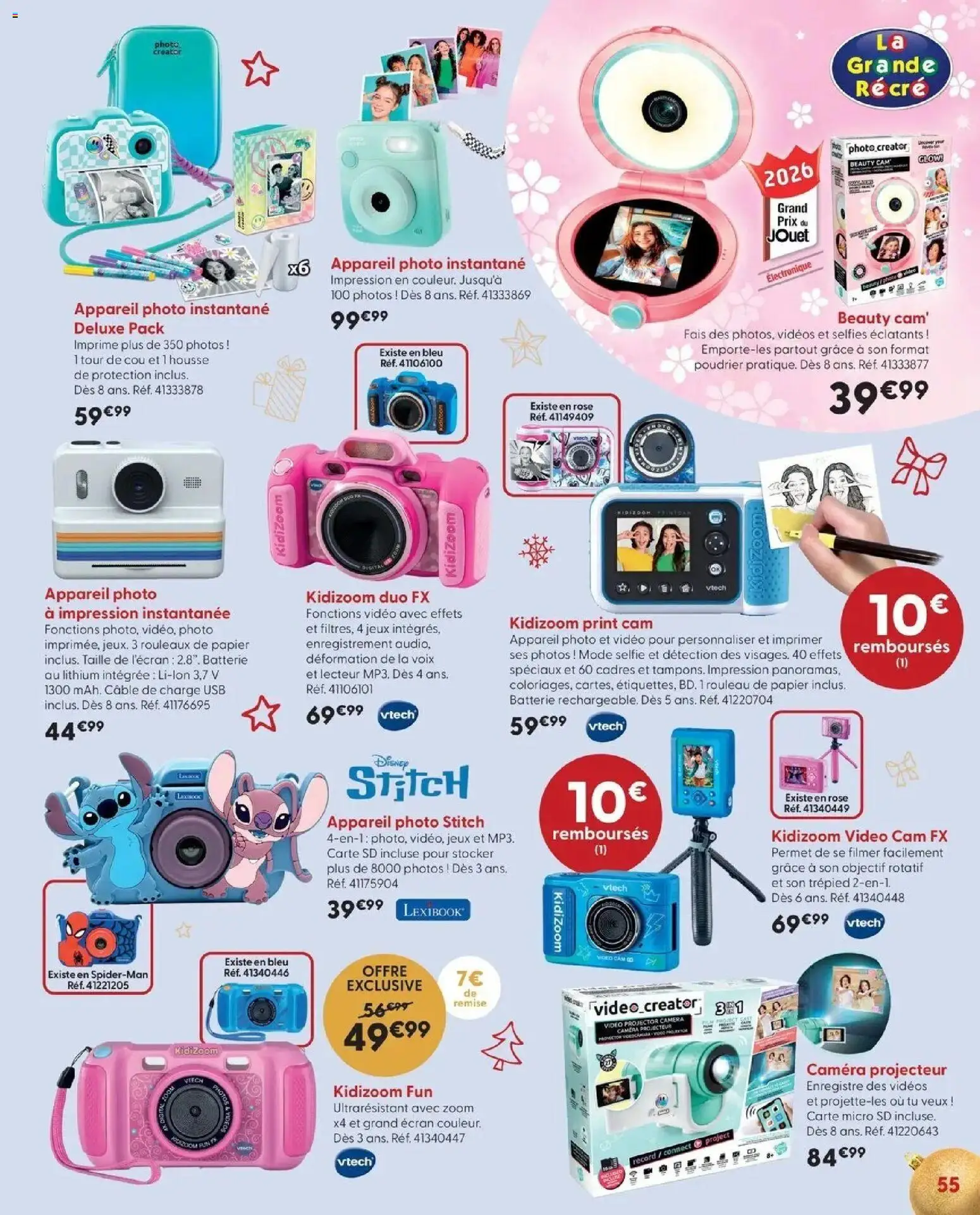 La Grande Récré - LE NOËL DE TOUTES LES PASSIONS à partir du 14/10/2026 - promo en ligne | Page: 55 | Produits: Appareil photo, Câble, Batterie, Caméra