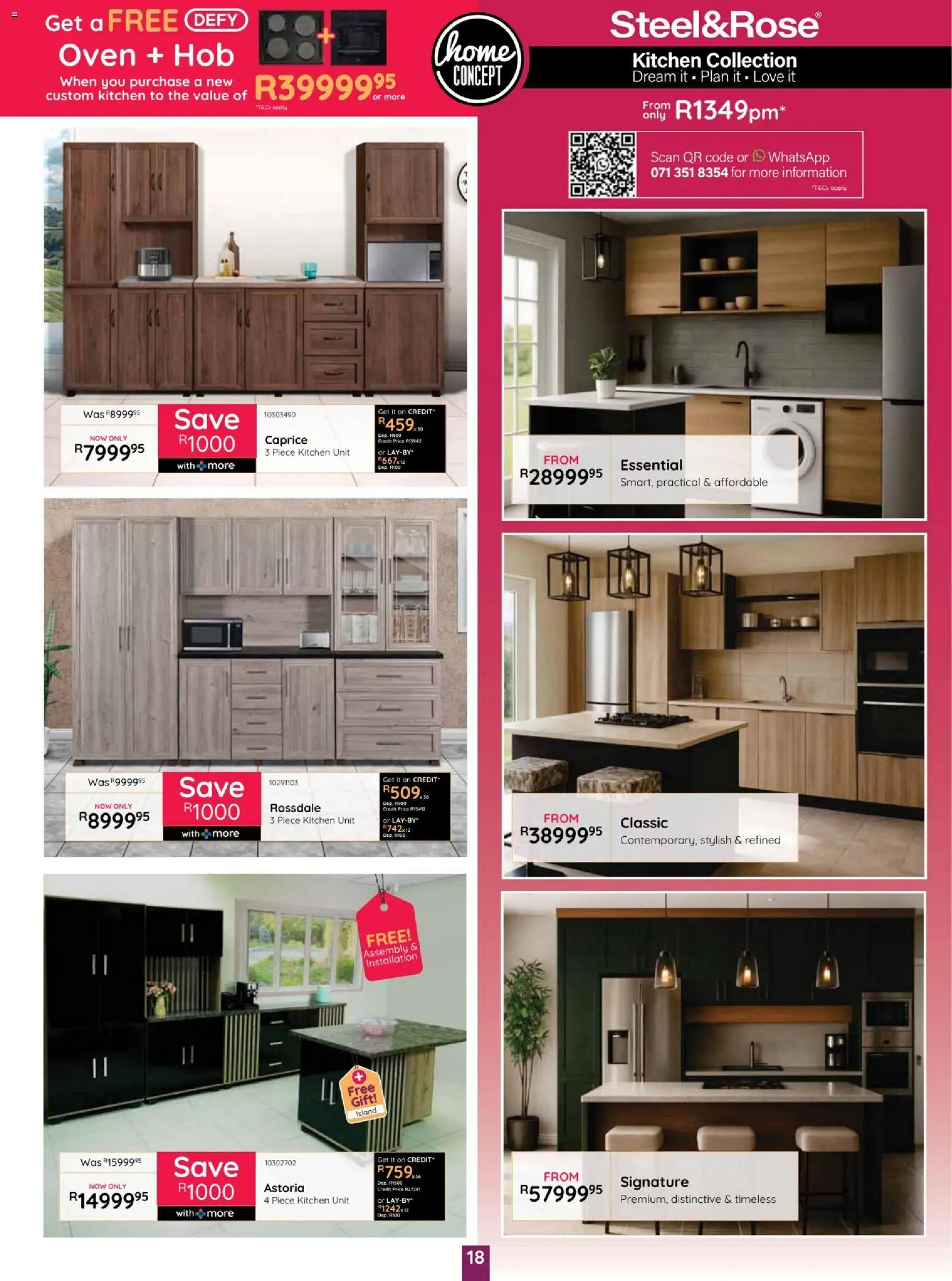 New Bradlows catalogue – valid from 15/10/2026 | Page: 18 | Products: Oven, Hob, Kitchen unit