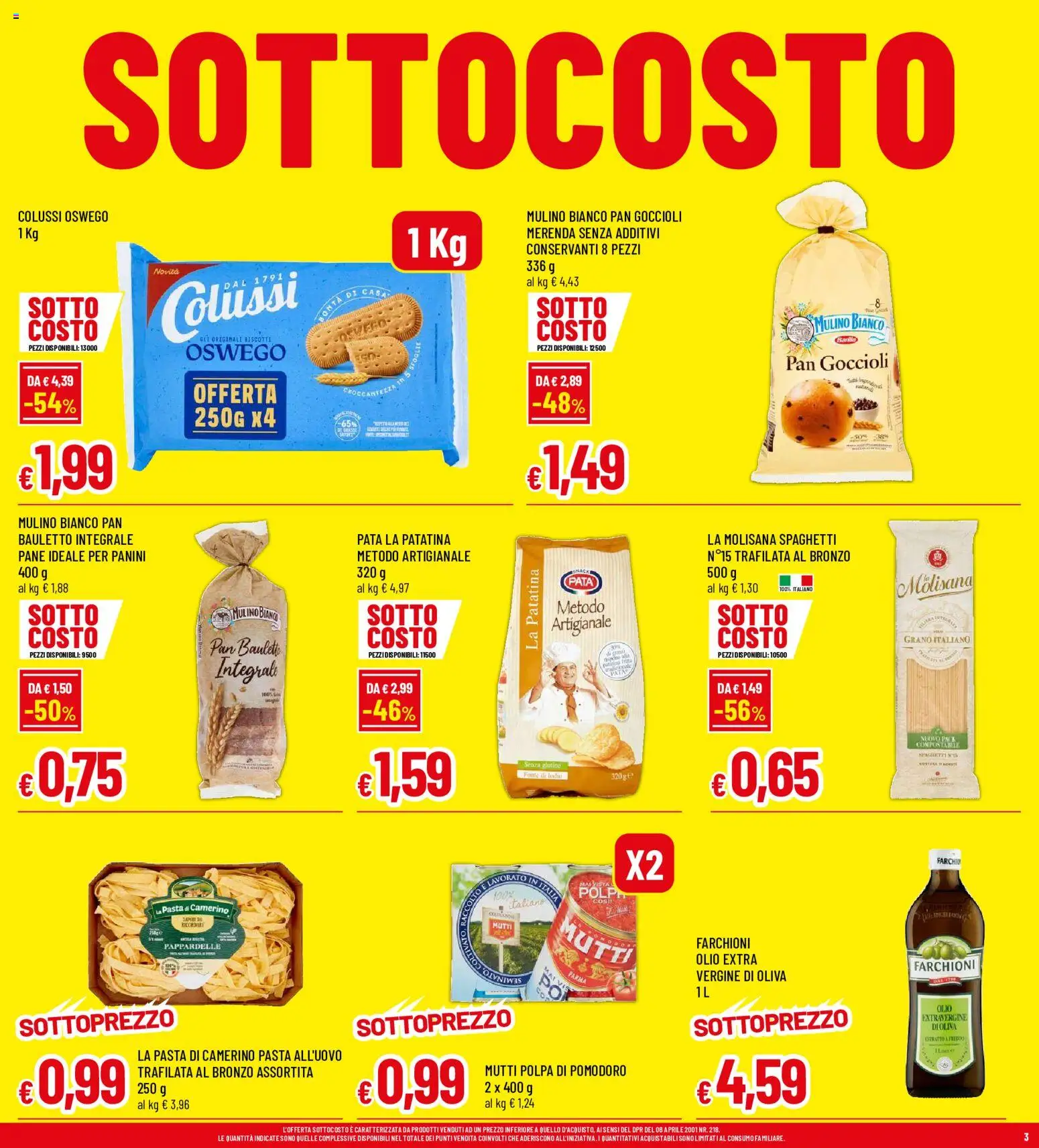 Volantino Galassia del 29/10/2026 | Pagina: 3 | Prodotti: Senza glutine, Pane, Pasta, Spaghetti