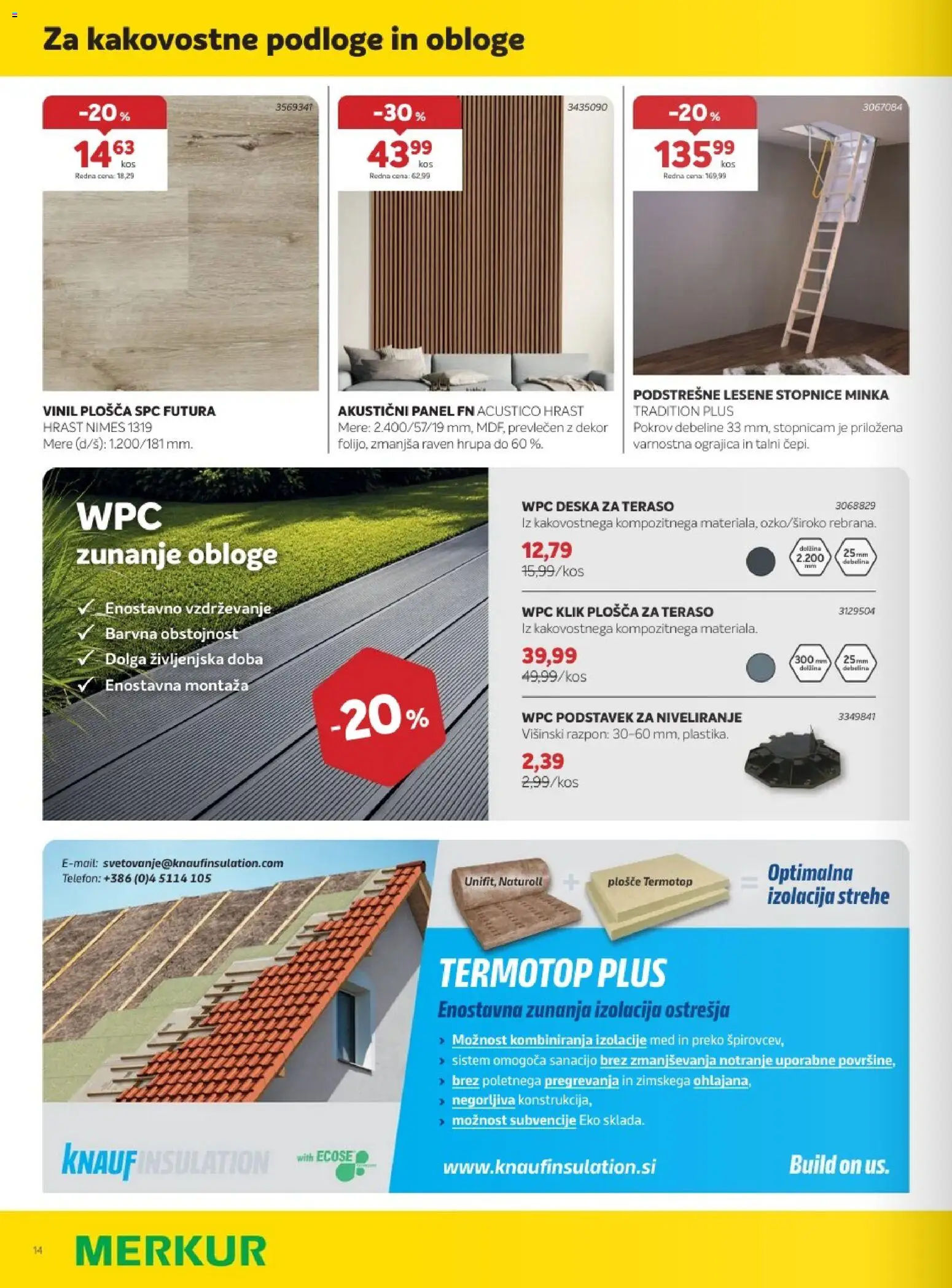 Novi Merkur katalog ponudbe – veljaven od 02.09.2026 | Stran: 14 | Izdelki: Med, Stopnice