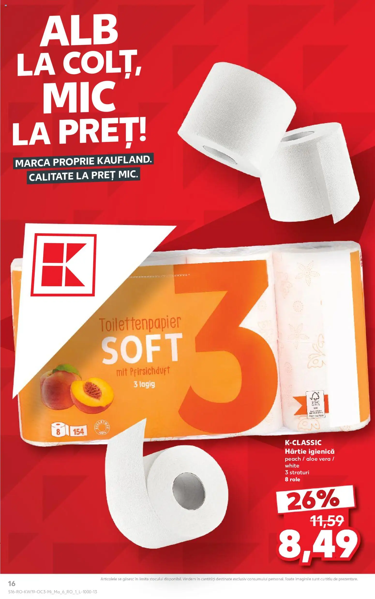 Noul catalog Kaufland – valabil de la 06.05.2026 | Pagină: 16 | Produse: Aloe vera, Role