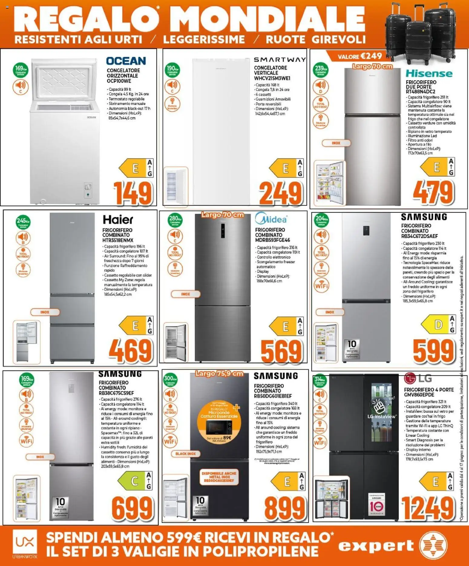 Volantino Expert del 04.06.2026 | Pagina: 34 | Prodotti: Verdure, Freezer, Frigorifero combinato, Samsung