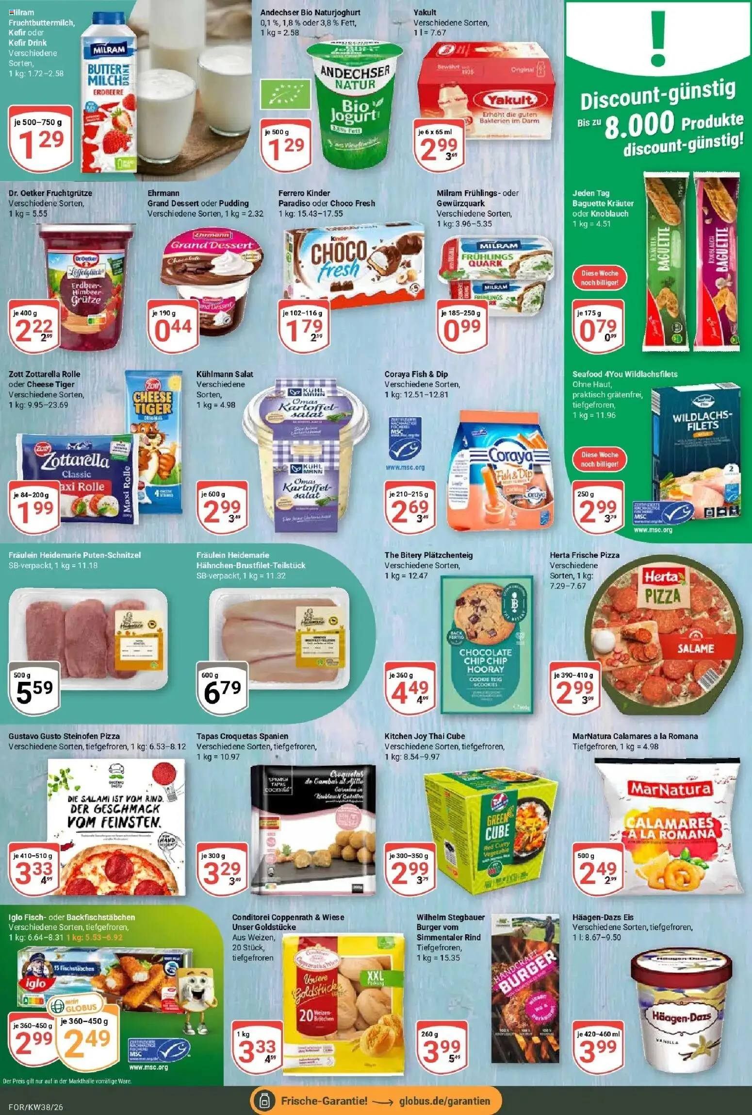 Globus Prospekt Forchheim (ab 14.09.2026) » Angebote online | Seite: 10 | Produkte: Baguette, Putenschnitzel, Salami, Eis