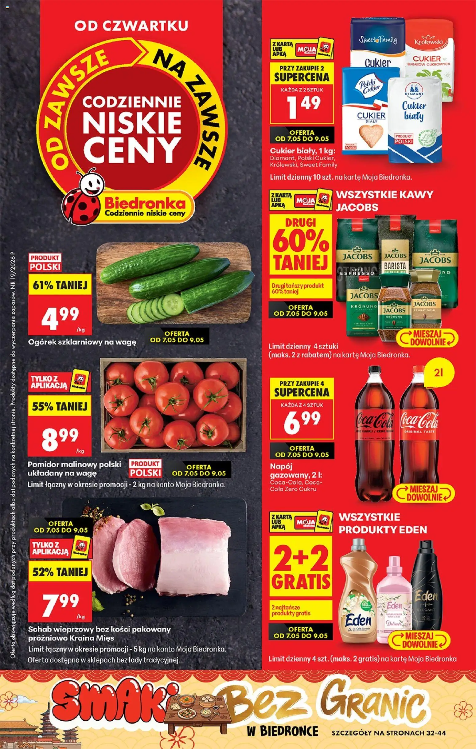 Biedronka Polsko leták - Codziennie niskie ceny od 07.10.2026 | Strana: 1 | Produkty: Coca cola, Jacobs, Coca Cola Zero, Cola