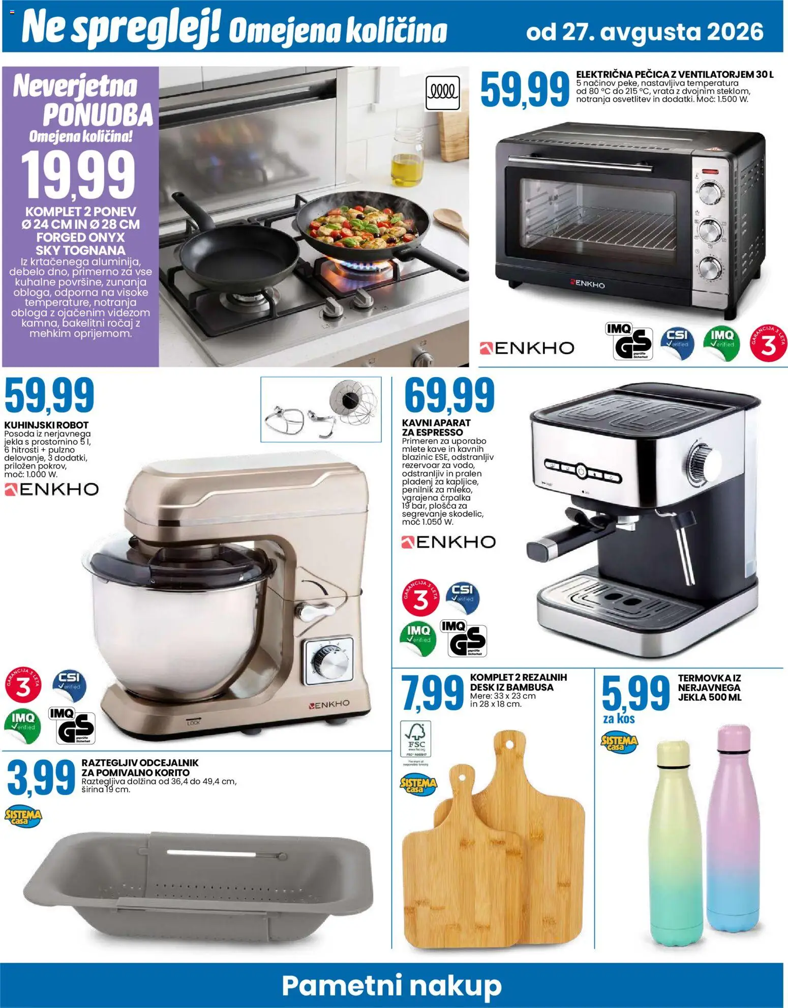 Novi Eurospin katalog ponudbe – veljaven od 27.08.2026 | Stran: 14 | Izdelki: Črpalka, Pecica, Kos, Vrata