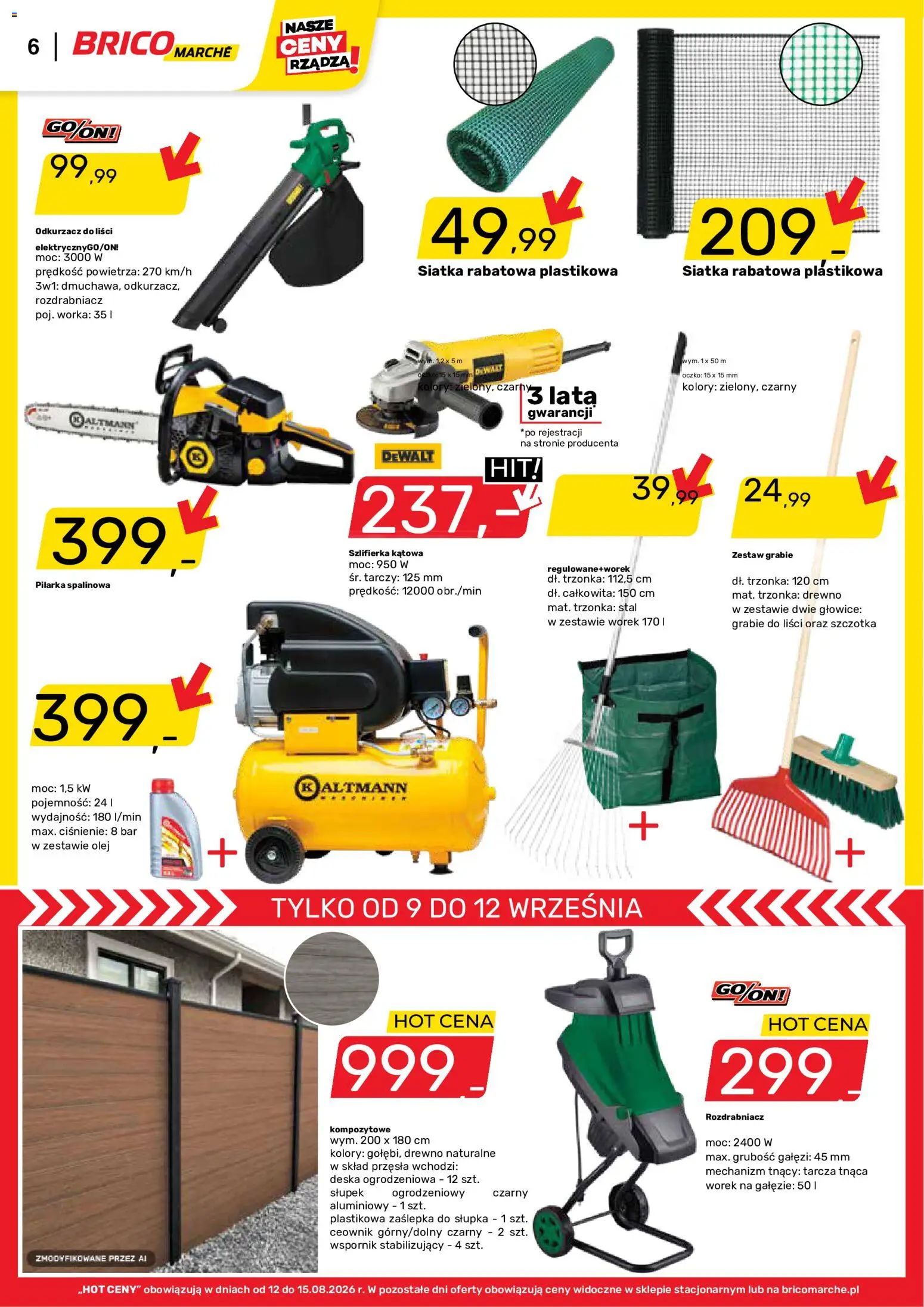 Brico Marché gazetka od 09.09.2026 | Strona: 7 | Produkty: Odkurzacz, Olej, Szczotka, Szlifierka