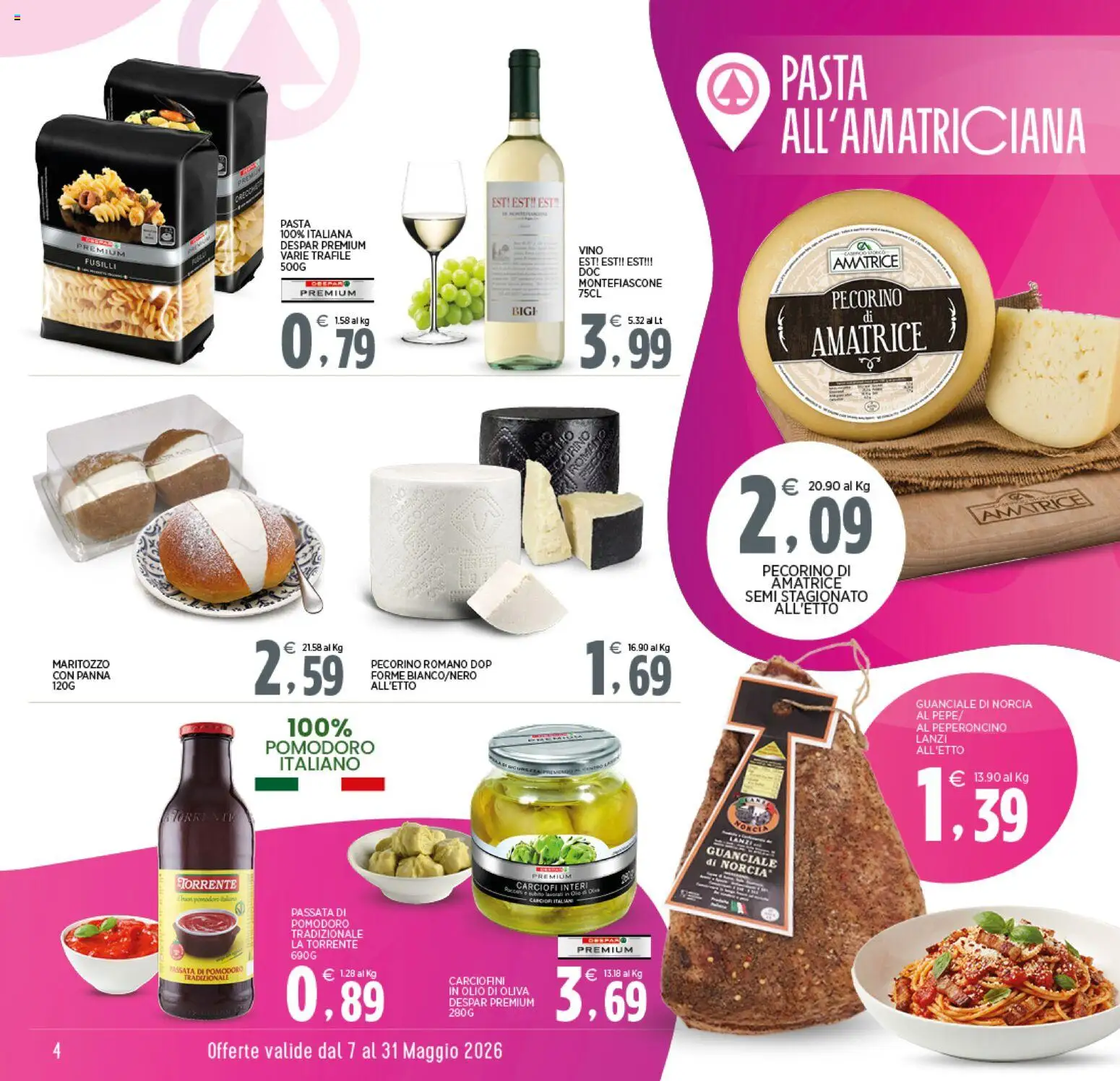 Volantino Interspar del 07.05.2026 | Pagina: 4 | Prodotti: Panna, Sale, Olio, Peperoncino