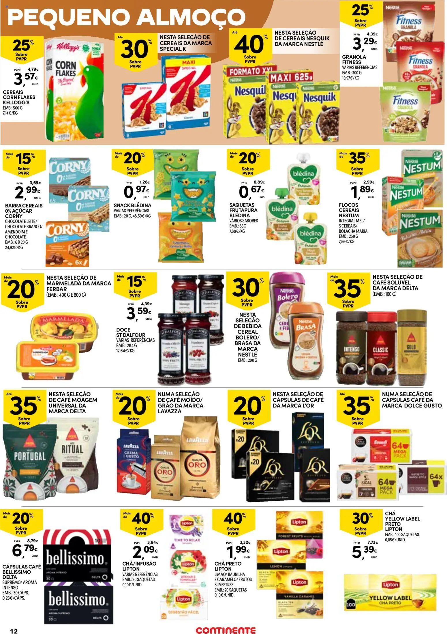 Continente Açores  │ válido de 16.04.2026 | Página: 12 | Produtos: Marmelada, Chocolate, Chá, Dolce gusto