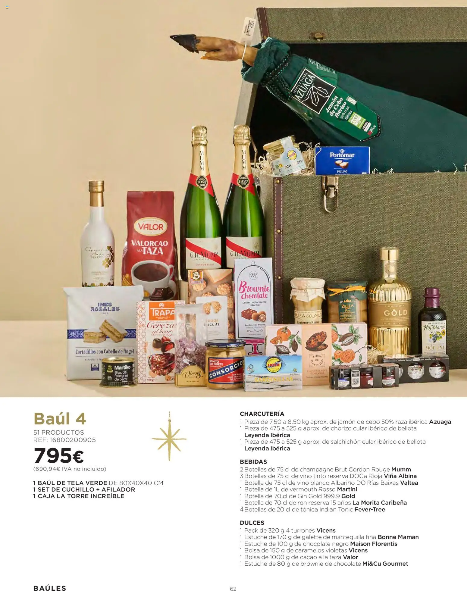 El Corte Inglés Cestas Navidad 2026 │ válido desde el 08/10/2026 | Página: 62 | Productos: Licor, Vino, Bebidas, Caja
