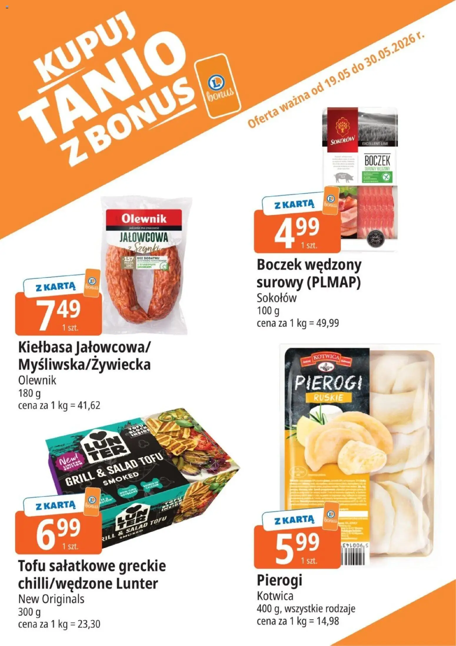 E.Leclerc gazetka - Kupony dodatkowe od 19.05.2026 | Strona: 11 | Produkty: Karta, Pierogi, Grill, Tofu
