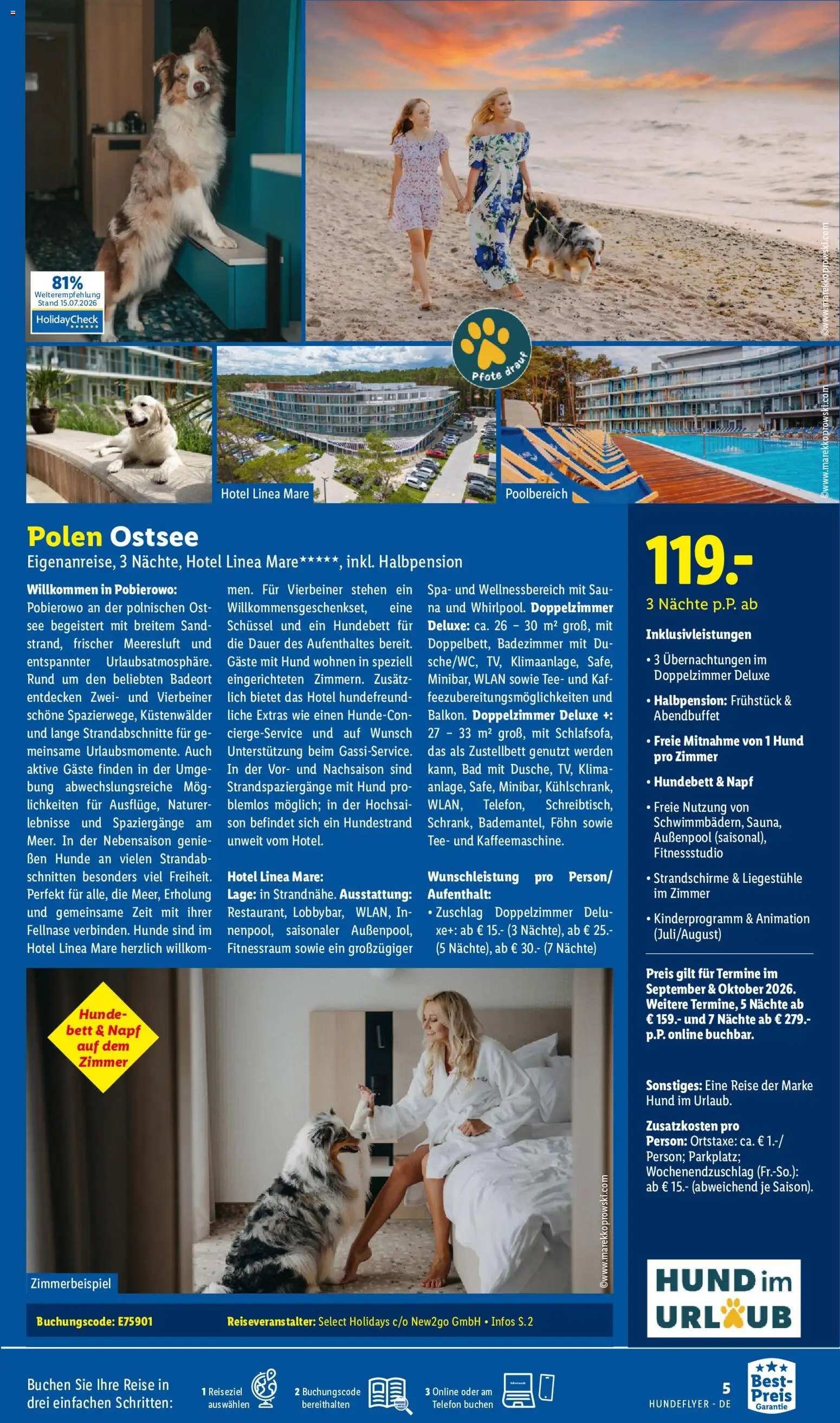 Lidl Reisen Hundeflyer – gültig ab 29.07.2026 | Seite: 5 | Produkte: Bett, Bad, Föhn, Telefon