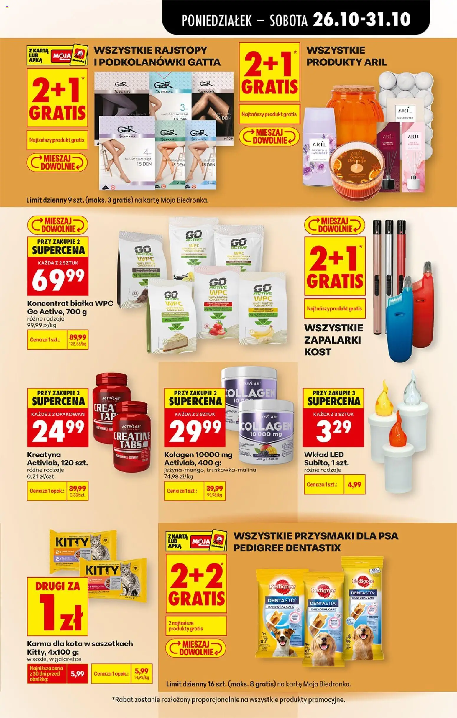 Biedronka Polsko leták - Codziennie niskie ceny od 26.10.2026 | Strana: 89 | Produkty: Kolagen, Whey protein, Protein, LED