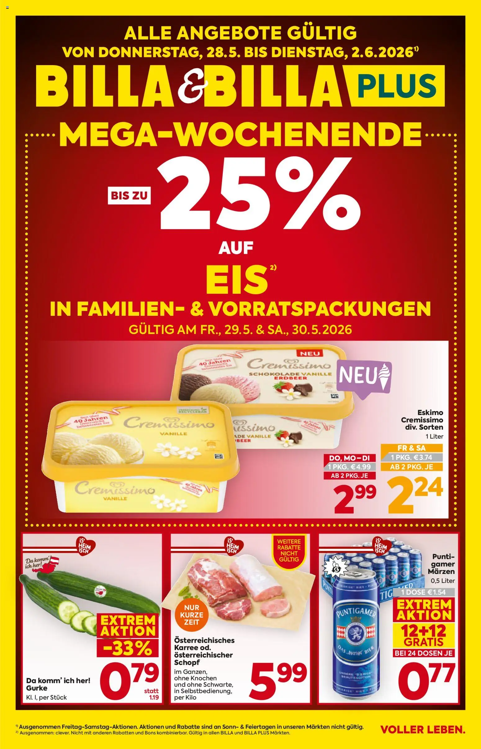 Billa Flugblatt - Steiermark gültig ab 28.05.2026 | Seite: 1 | Produkte: Schokolade