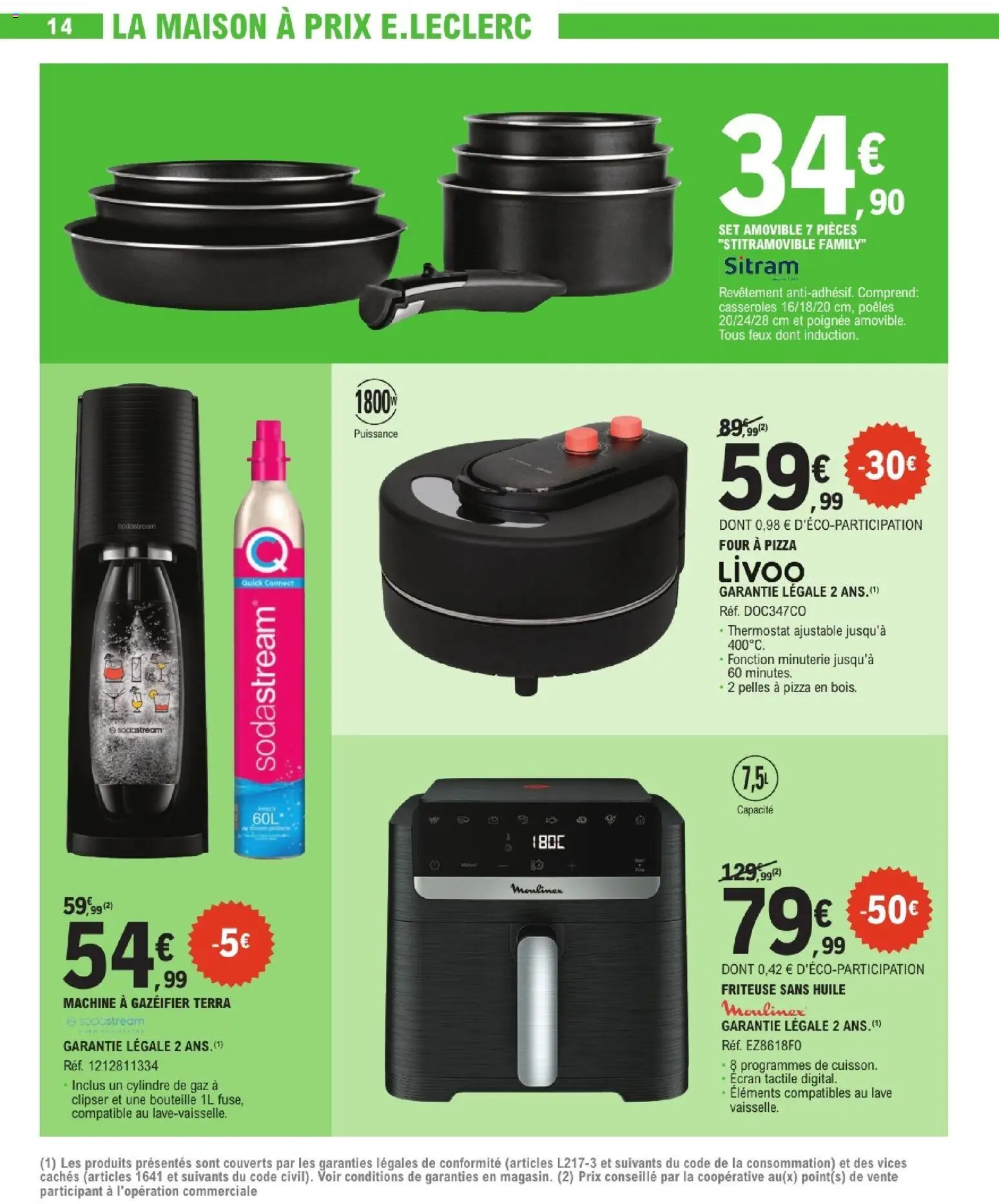{H1} | Page: 14 | Produits: Casseroles, Friteuse sans huile, Sodastream, Huile
