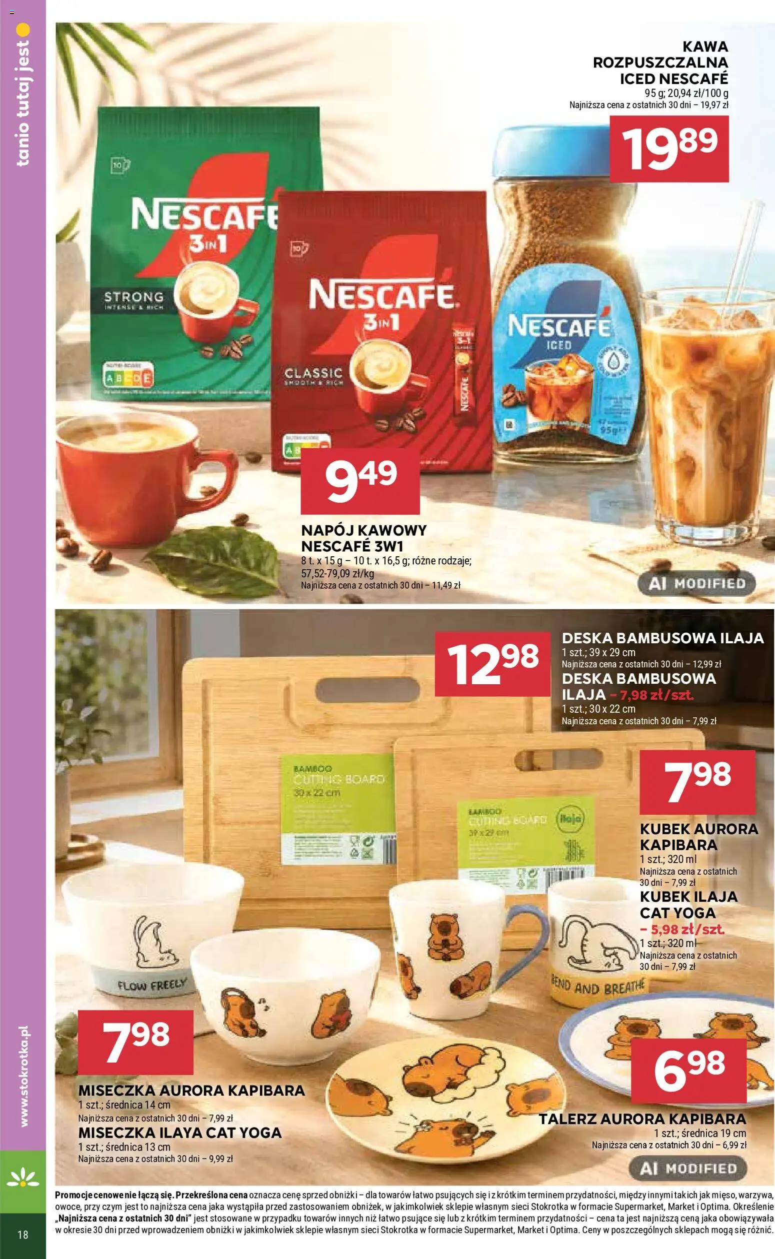 Stokrotka gazetka - Market od 13.08.2026 | Strona: 18 | Produkty: Nescafe, Kawa rozpuszczalna, Kawa, Warzywa