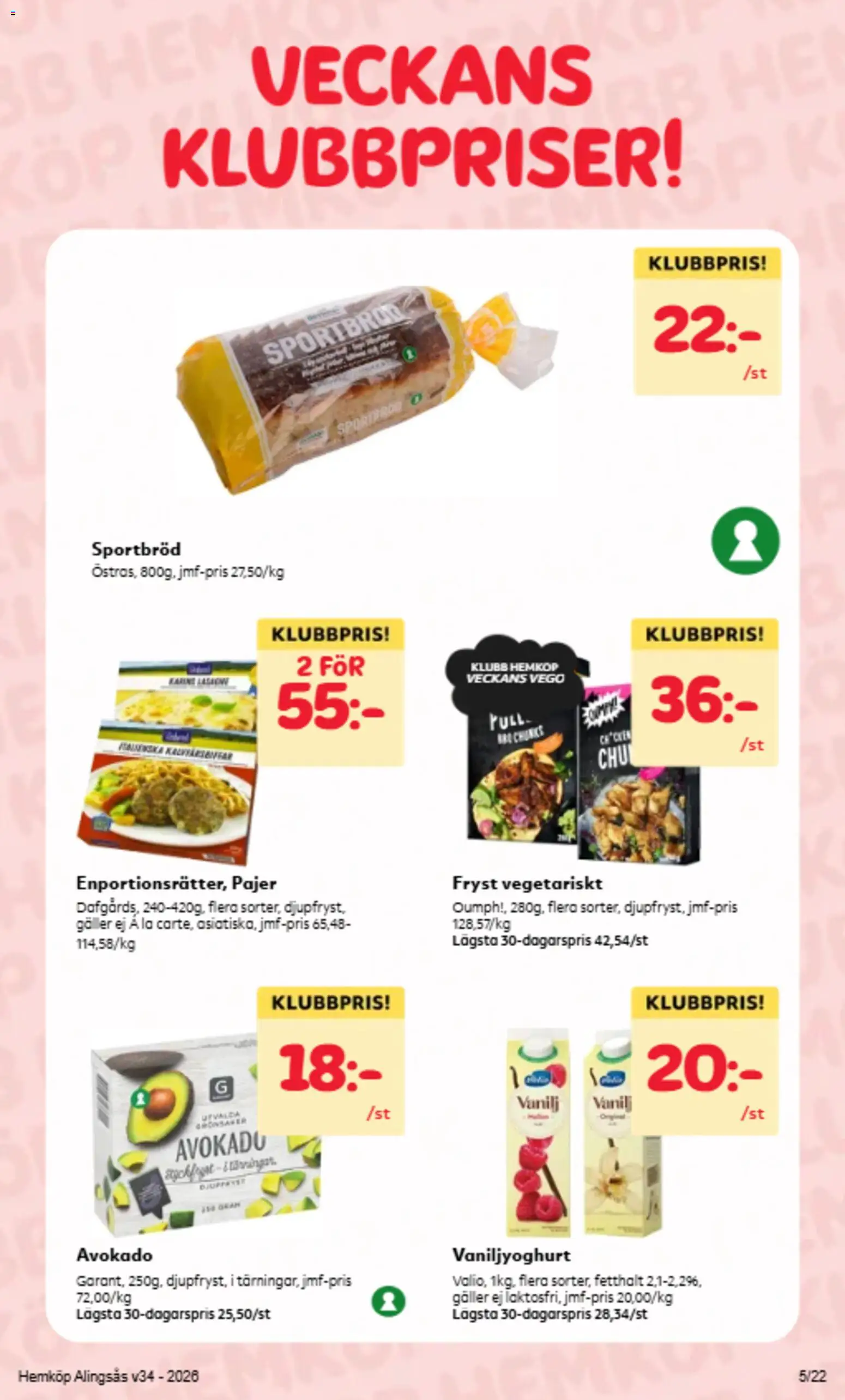 Hemköp reklamblad aktuell från 17/08/2026 | Sida: 5 | Produkter: Galler, Avokado, Grönsaker