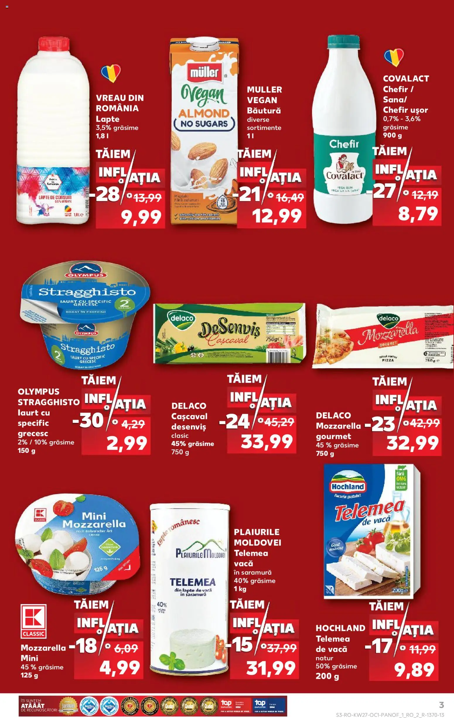 Noul catalog Kaufland – valabil de la 01.07.2026 | Pagină: 3 | Produse: Art, Chefir, Migdale, Pizza