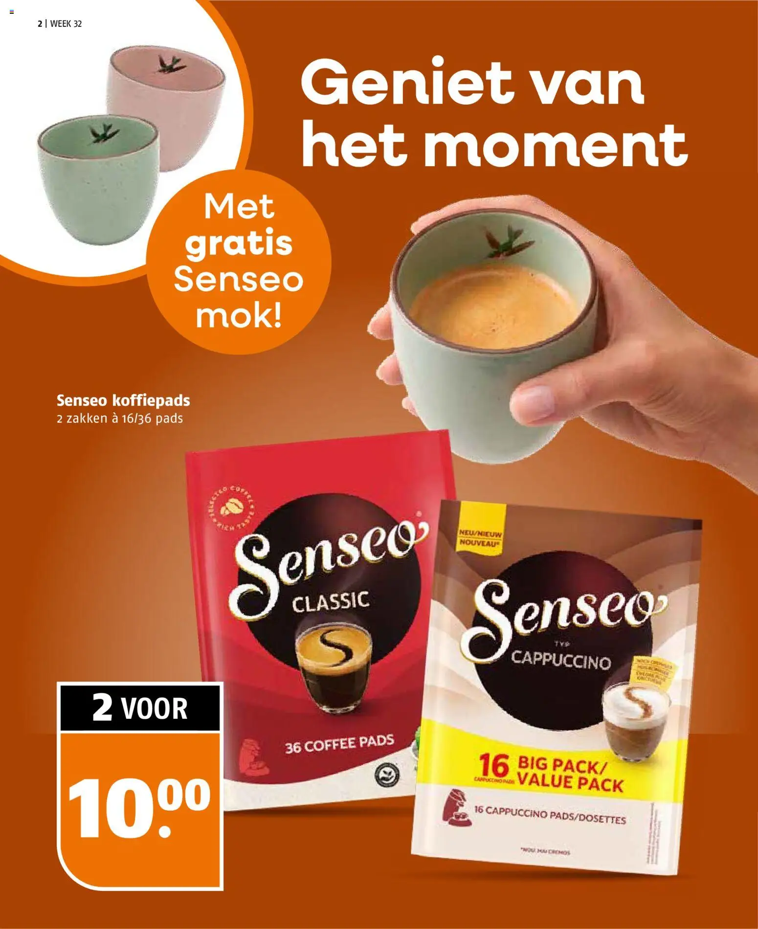 {H1} | Pagina: 2 | Producten: Koffiepads, Mok, Pads, Cappuccino