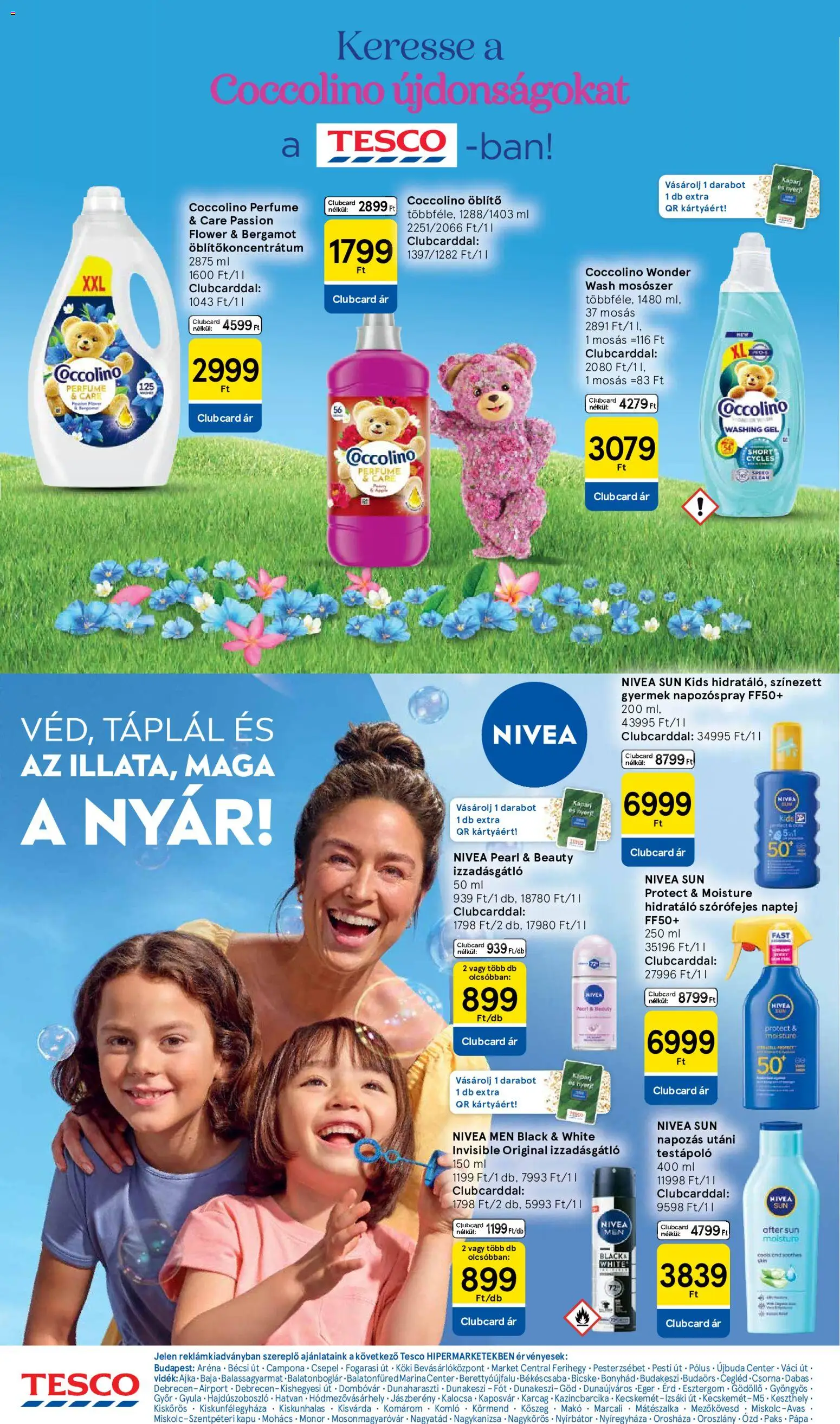 Tesco akciós ujság - amely érvényes a következő dátumtól: 04.06.2026 | Oldal: 28 | Termékek: Coccolino, Öblítő, Kapu, Testápoló