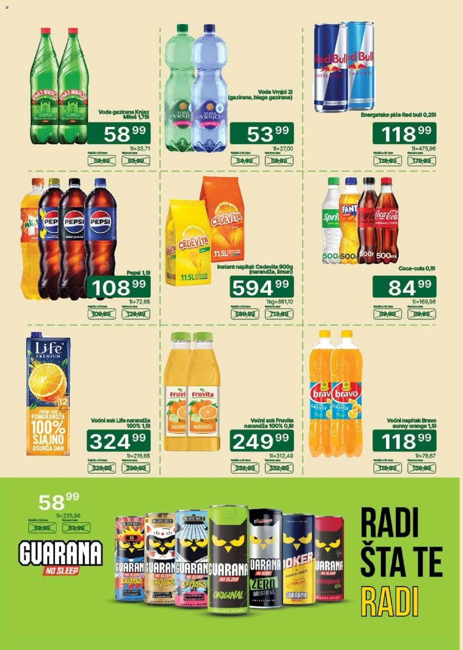 Univerexport katalog - važi od 25.05.2026 | Strana: 22 | Proizvode: Cedevita, Guarana, Sok, Red Bull