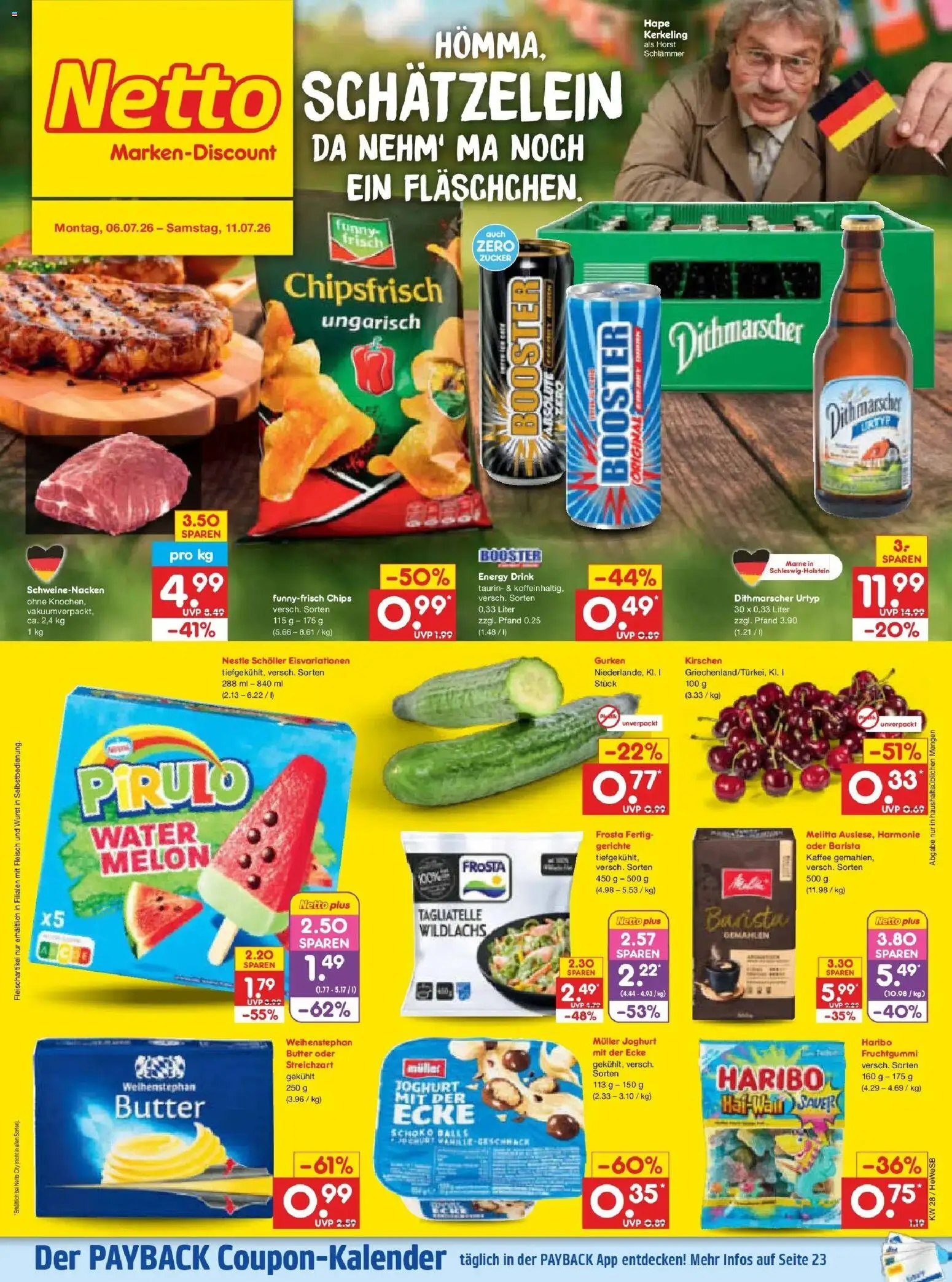 Netto Marken-Discount - Netto: Wochenangebote – gültig ab 05.07.2026 | Seite: 1 | Produkte: Haribo, Kaffee, Zucker, Gurken