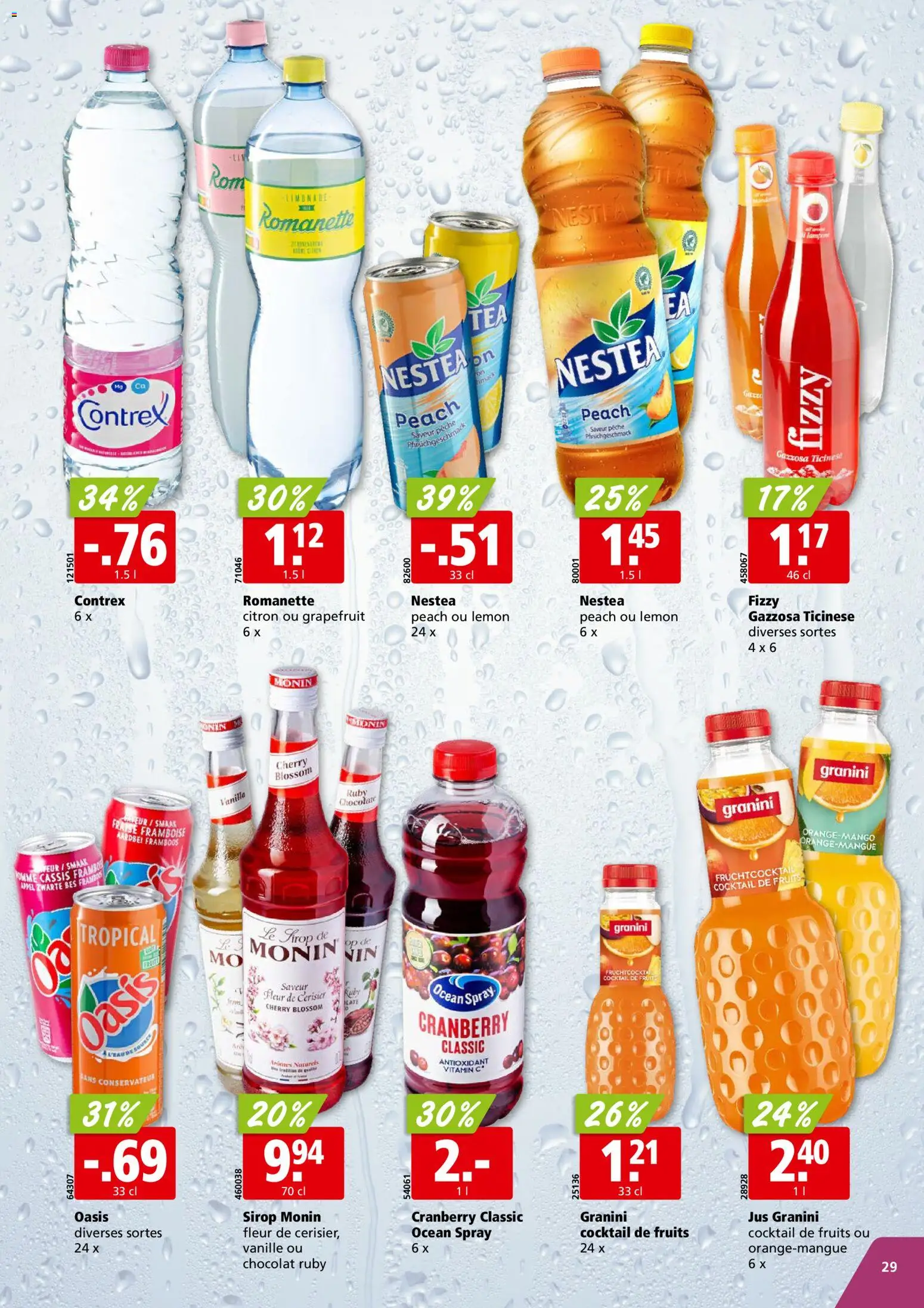 Aligro aktionen Chavannes, Matran, Genève, Sion – gültig ab 31.08.2026 | Seite: 29 | Produkte: Vanille, Limonade, Grapefruit, Mango