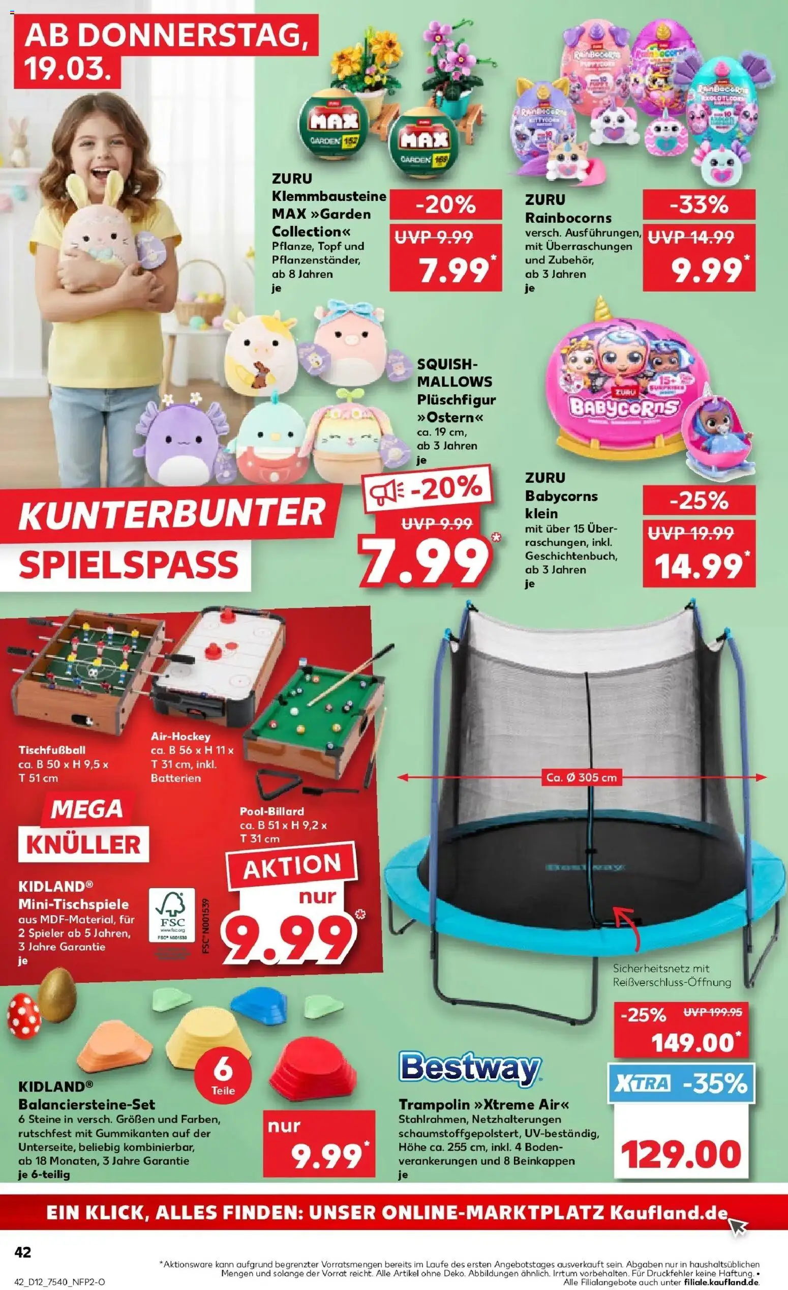 Kaufland Prospekt Annaberg-Buchholz	 – gültig ab 19.03.2026 | Seite: 42 | Produkte: Batterien, Trampoline, Football