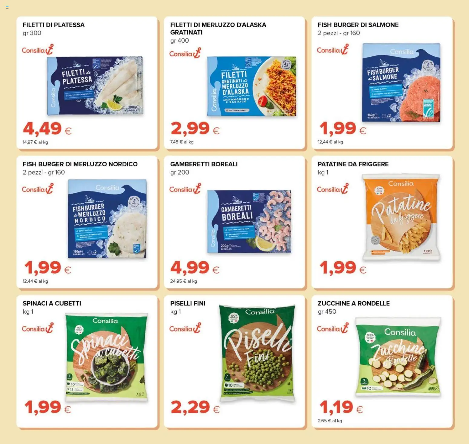 Volantino Tigre del 21/10/2026 | Pagina: 5 | Prodotti: Salmone, Patatine, Spinaci, Zucchine