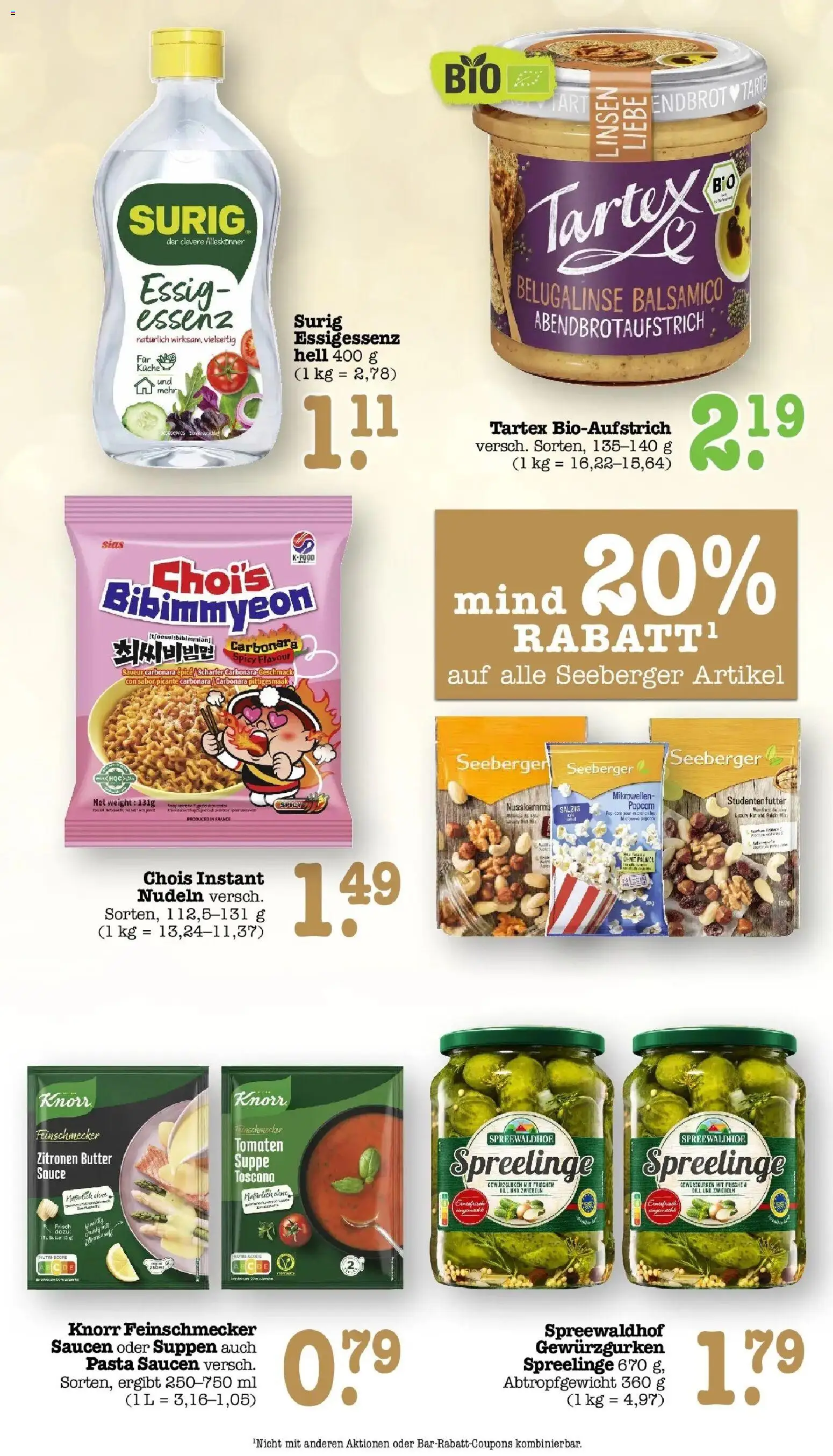 E center Prospekt Karlsruhe (ab 21.09.2026) zum Blättern | Seite: 40 | Produkte: Balsamico, Knorr, Zwiebeln, Zitronen