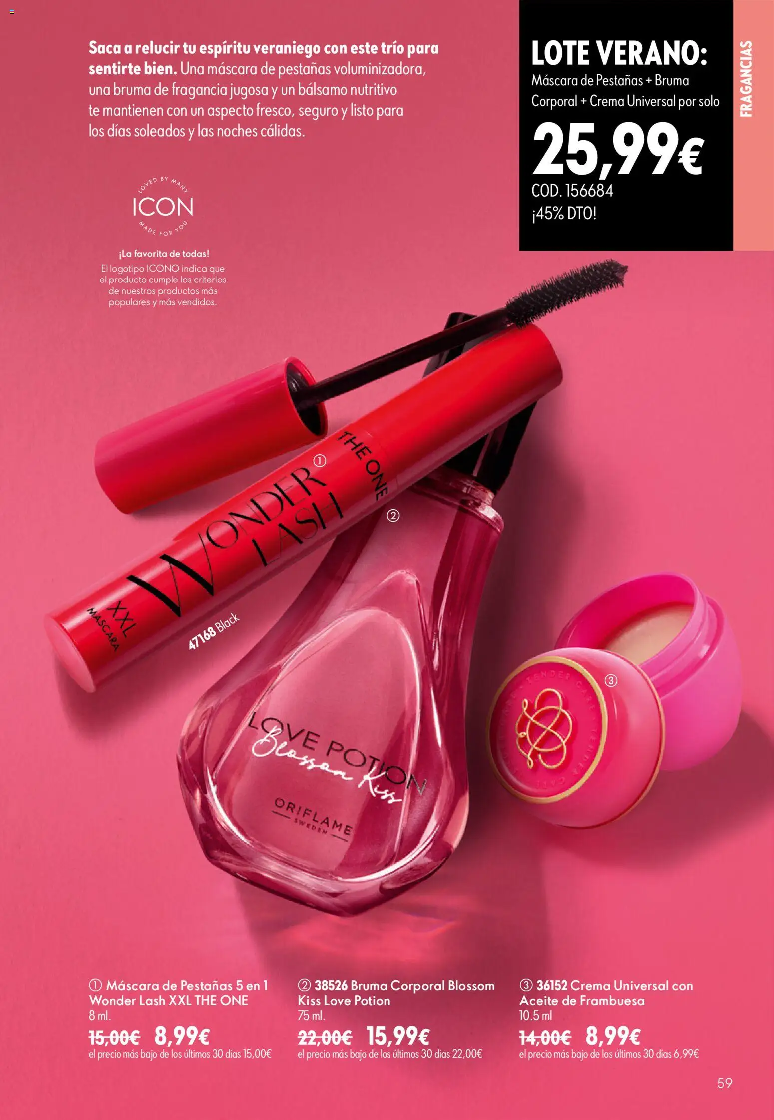 Oriflame - Catálogo Campaña 11 │ válido desde el 05/08/2026 | Página: 59 | Productos: Fragancia, Máscara, Crema, Máscara de pestañas